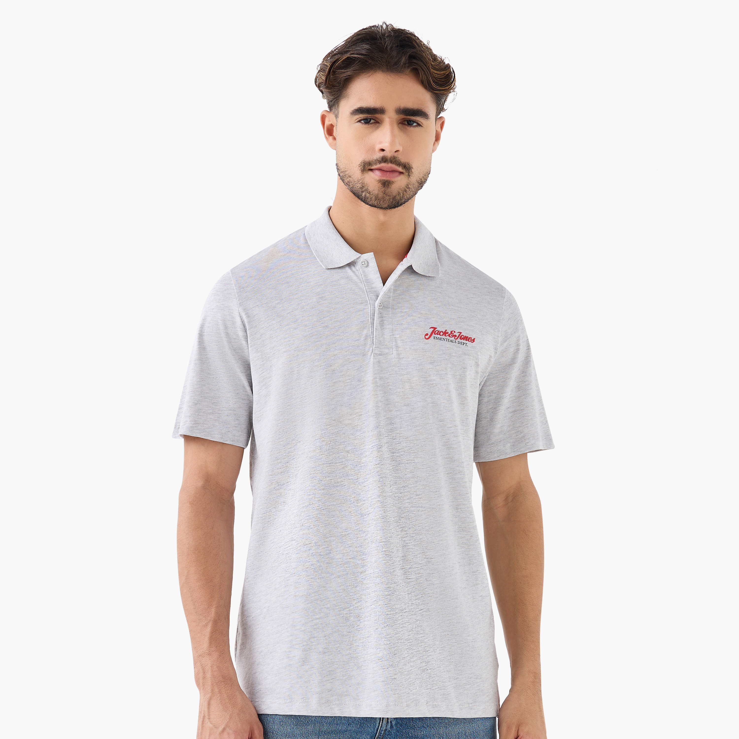 Jack & Jones Plain Collared Short Sleeves Men's Polo T-Shirt-men-clothing-tshirtsandpolos-polos-image-1