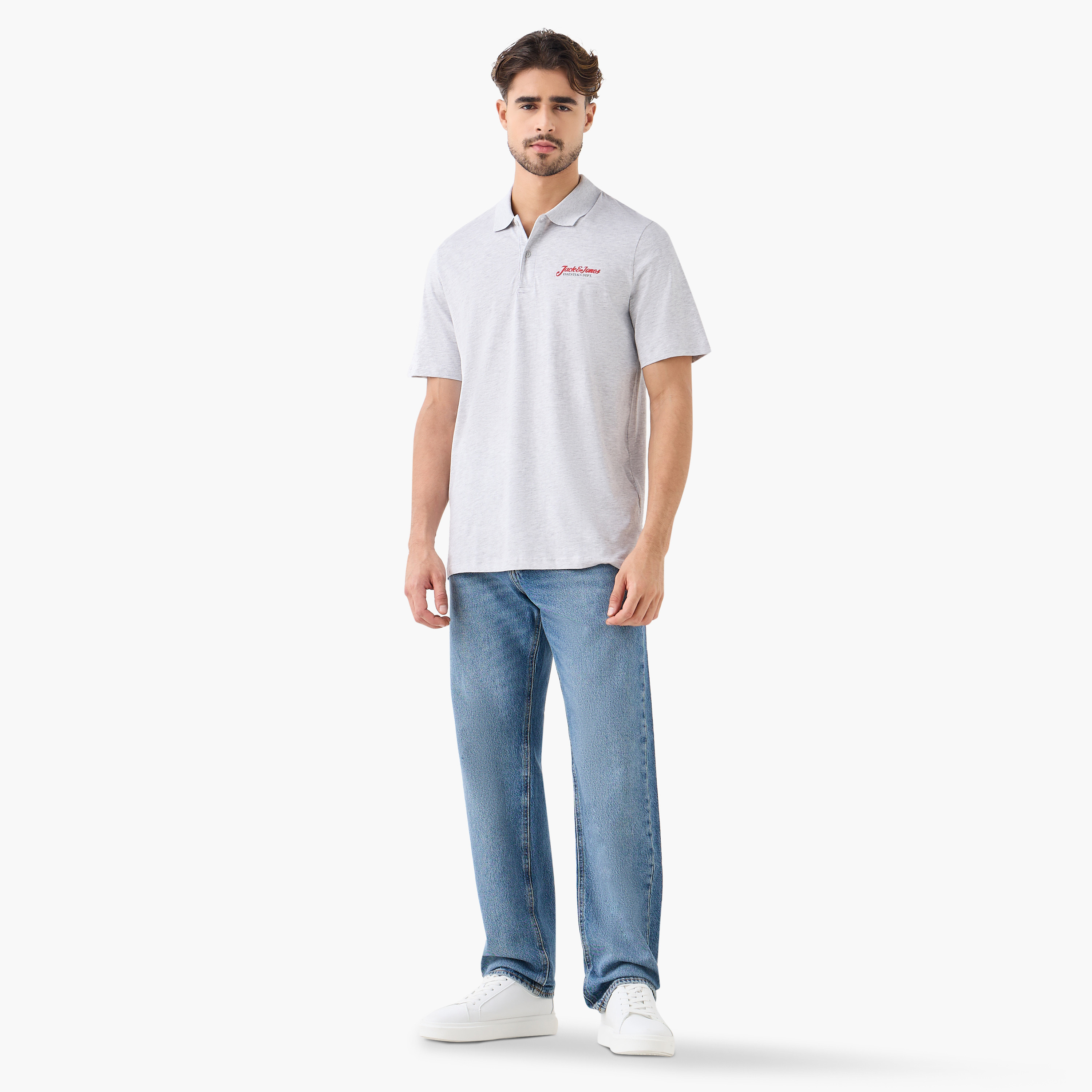 Jack & Jones Plain Collared Short Sleeves Men's Polo T-Shirt-men-clothing-tshirtsandpolos-polos-image-2