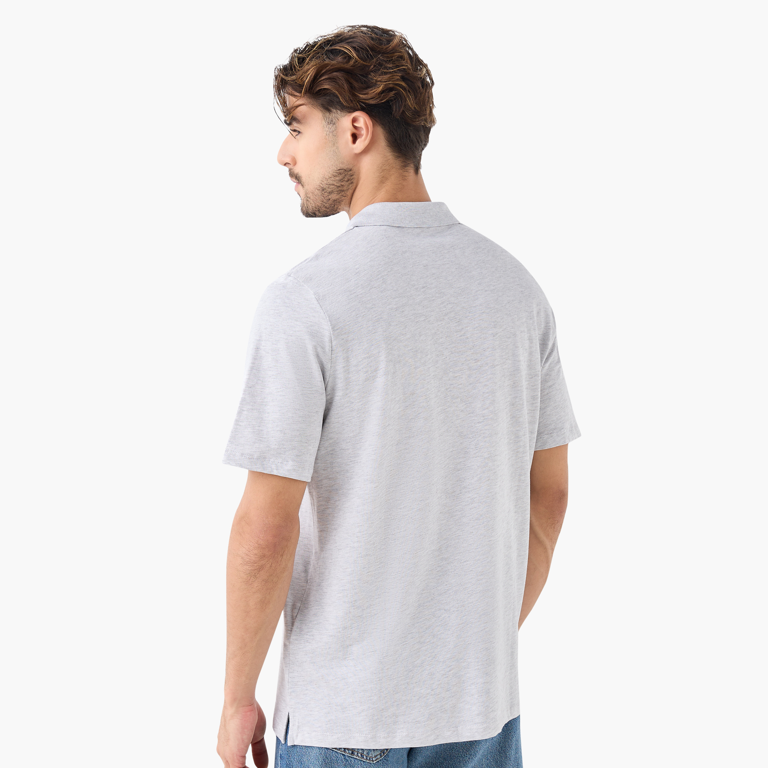 Jack & Jones Plain Collared Short Sleeves Men's Polo T-Shirt-men-clothing-tshirtsandpolos-polos-image-3