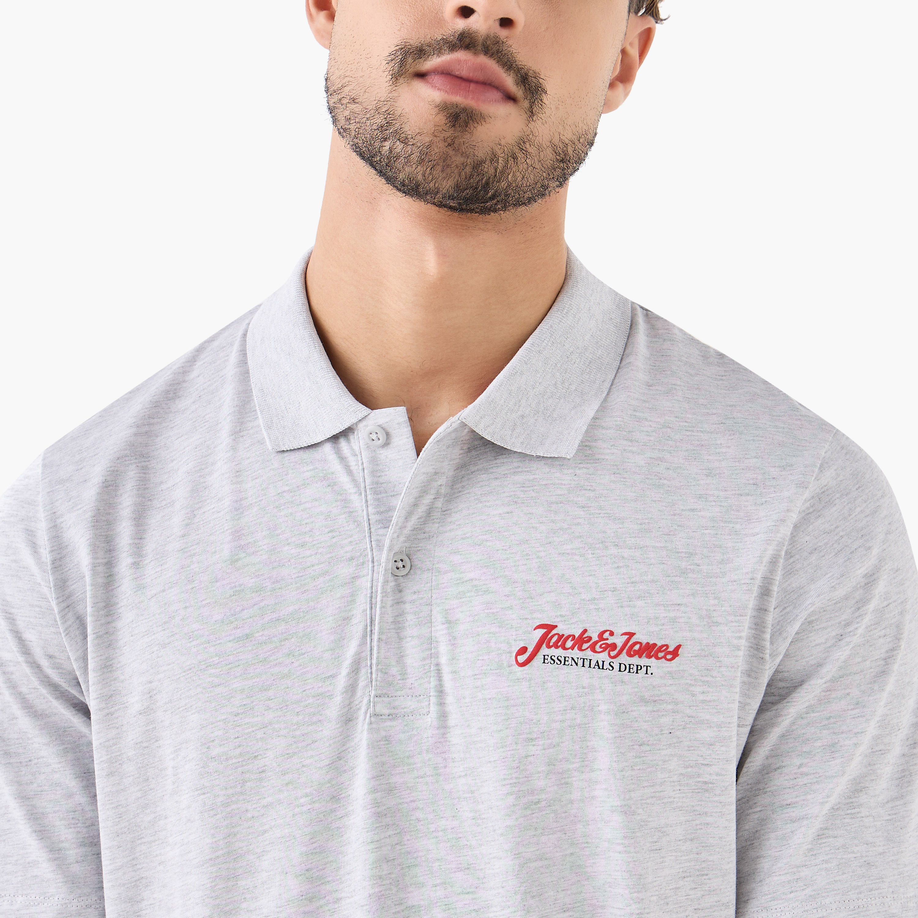 تي شيرت بولو رجالي بياقة عادية وأكمام قصيرة من جاك آند جونز-men-clothing-tshirtsandpolos-polos-image-14