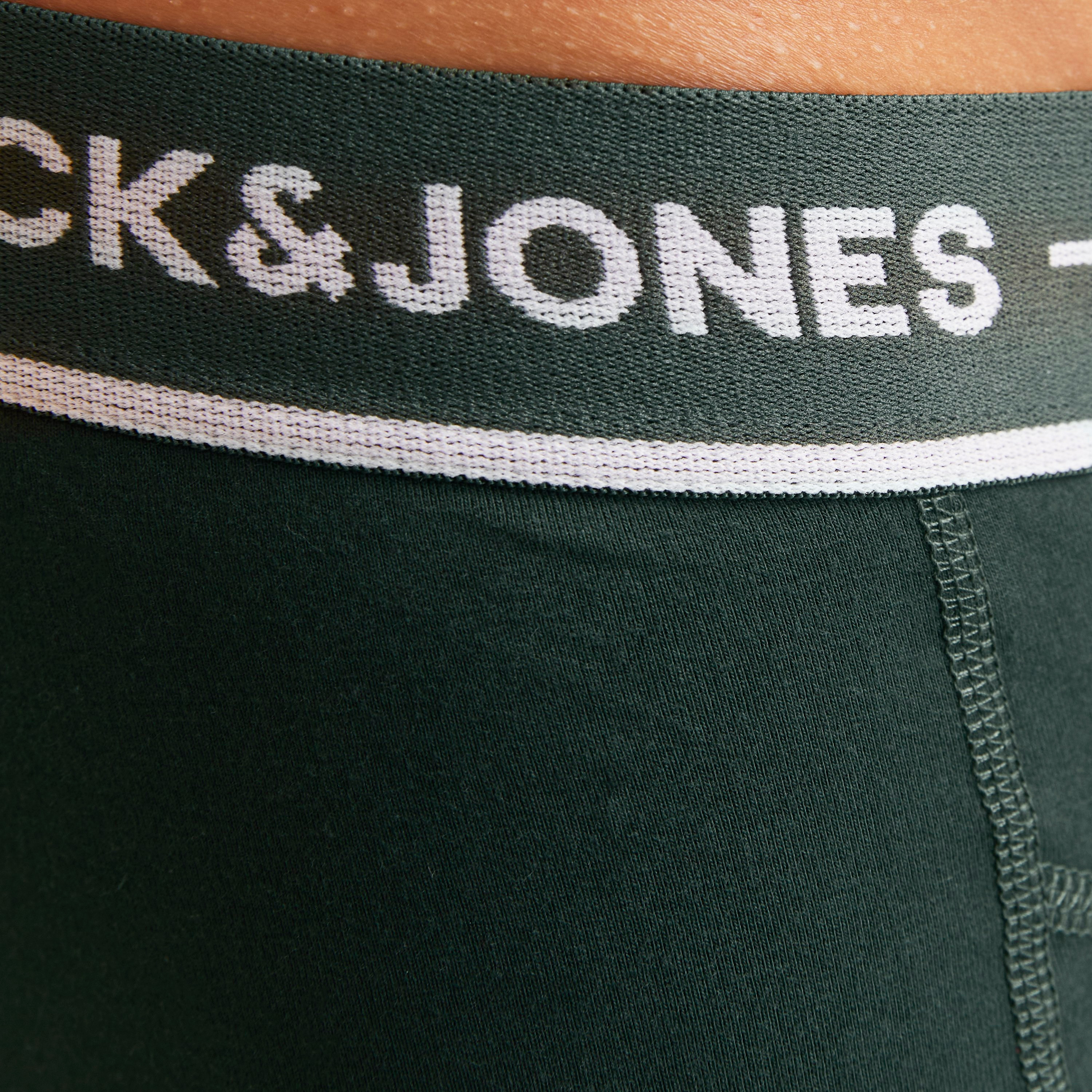 Jack & Jones Pack of 3 Brand Print Elasticated Waistband Men's Trunks-men-clothing-innerwear-underwear-image-7
