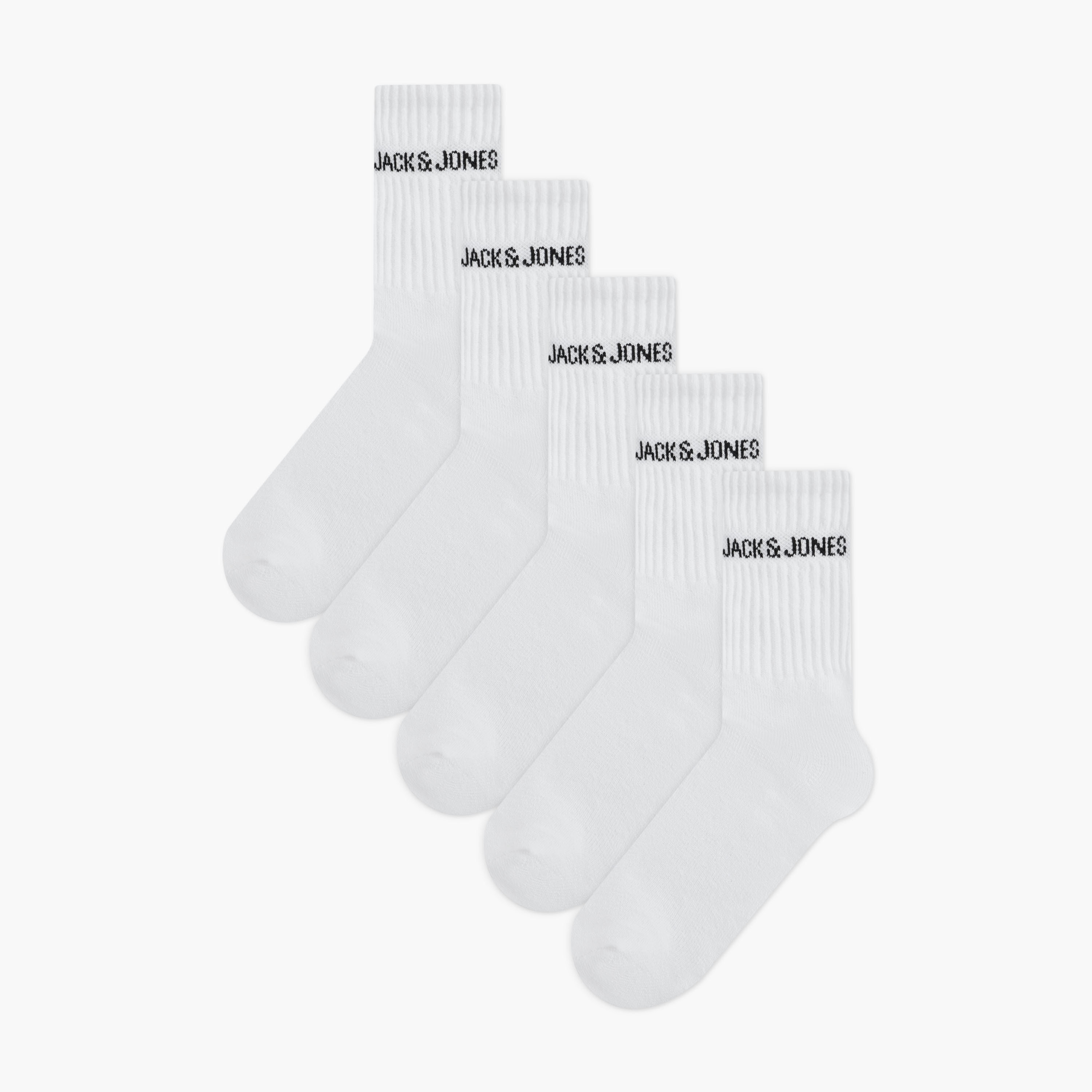 مجموعة من 5 جوارب تنس رياضية للرجال من جاك اند جونز-men-socks-image-1