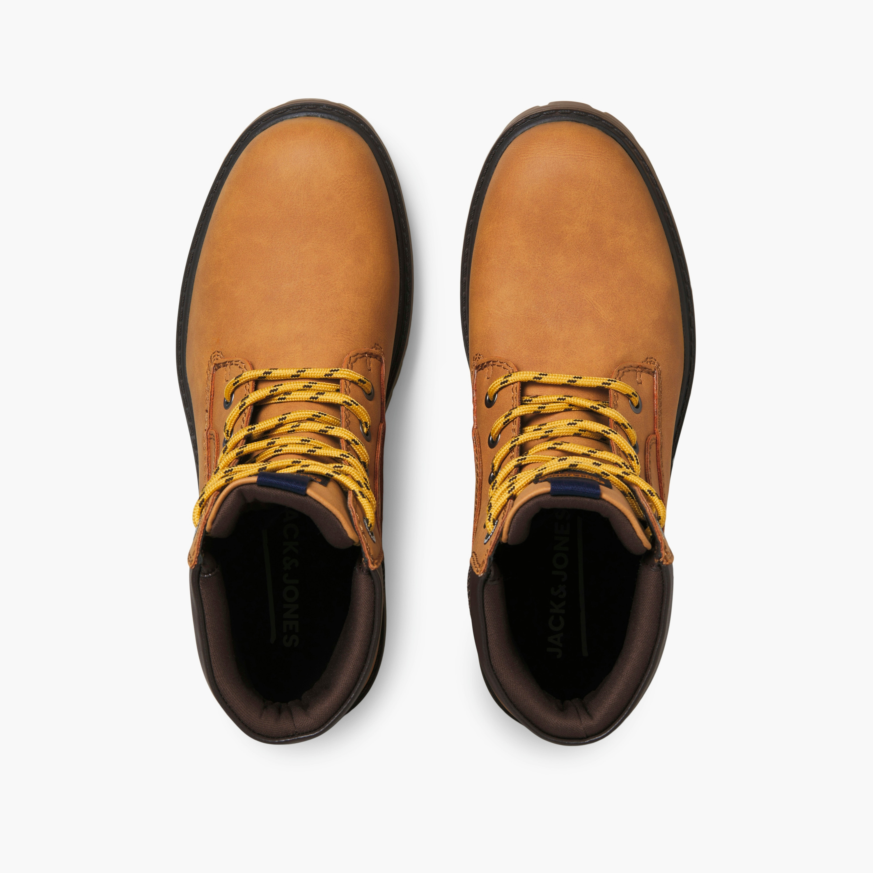Jack & Jones Men's Lace-Up Plain Ankle Boots | 12267033-men-shoes-boots-image-3