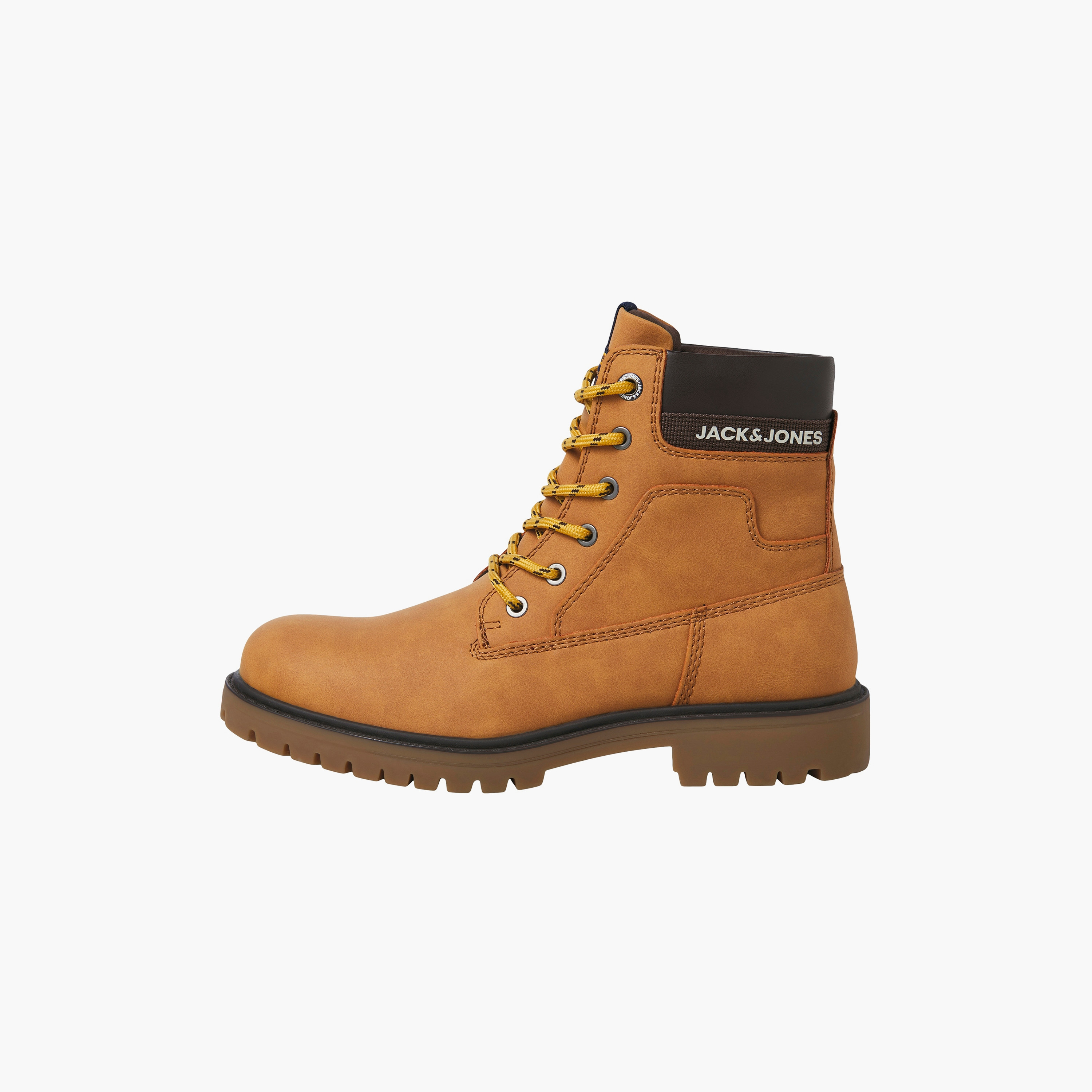 Jack & Jones Men's Lace-Up Plain Ankle Boots | 12267033-men-shoes-boots-image-4