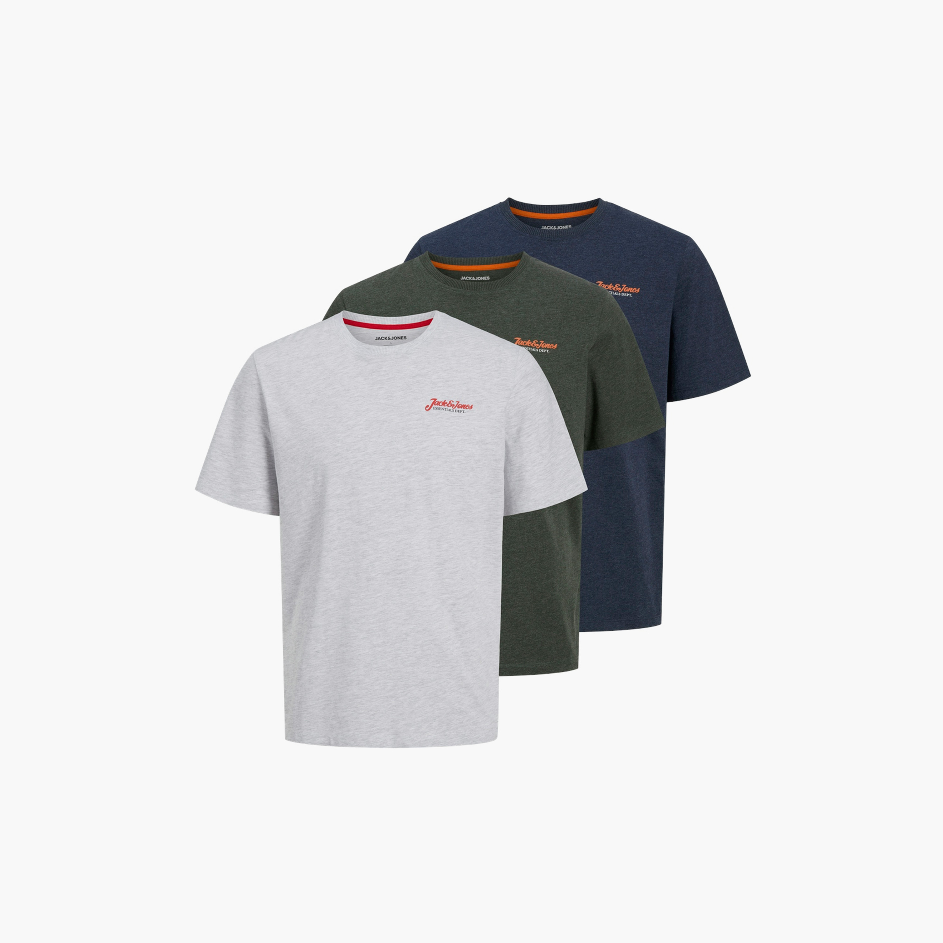 مجموعة من 3 تيشيرت سادة بياقة دائرية وأكمام قصيرة من جاك آند جونز-men-clothing-tshirtsandpolos-tshirts-image-1