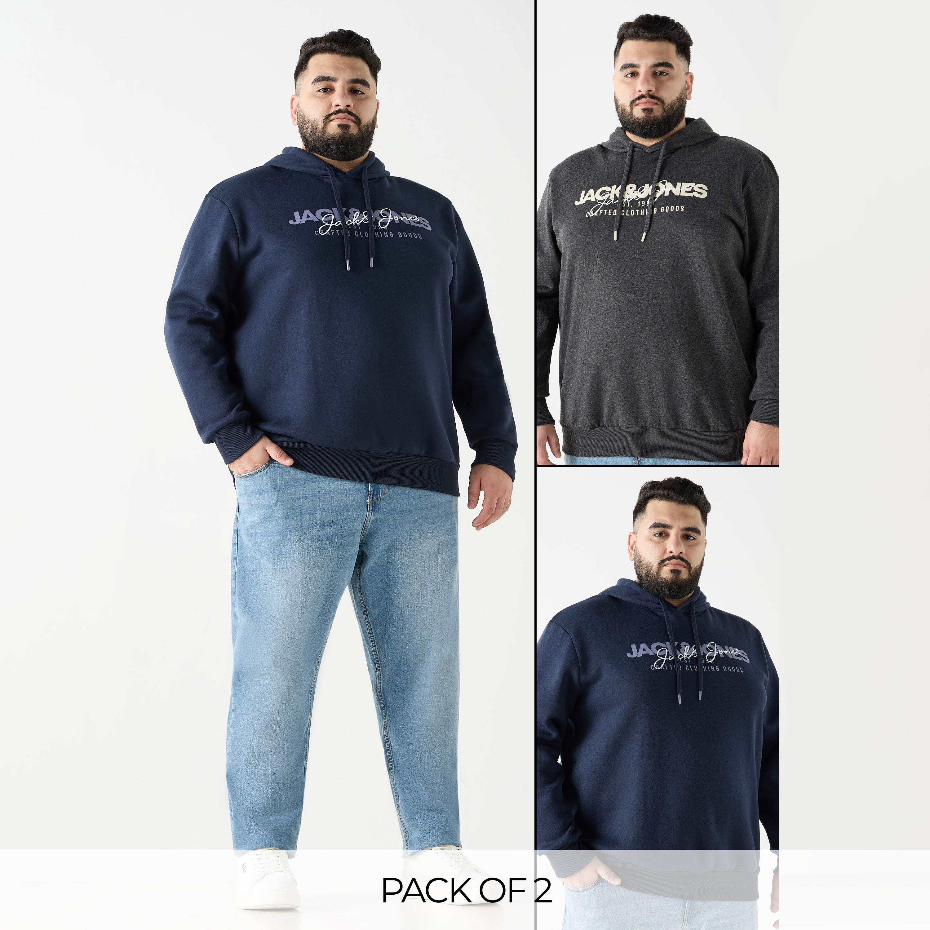 جاك آند جونز مجموعة مكونة من قطعتين من هوديي للرجال بأكمام طويلة وشعار-men-winterwear-hoodiesandsweatshirts-image-1
