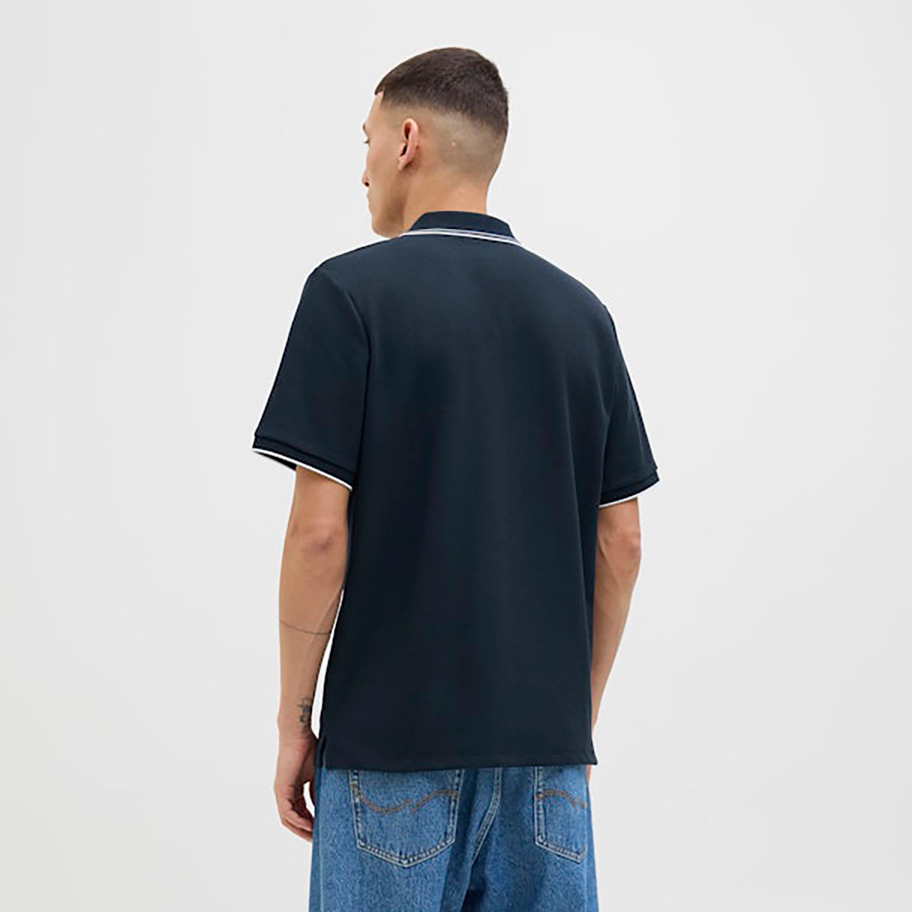 Jack & Jones Plain Collared Short Sleeves Men's Polo T-Shirt-men-clothing-tshirtsandpolos-polos-image-4
