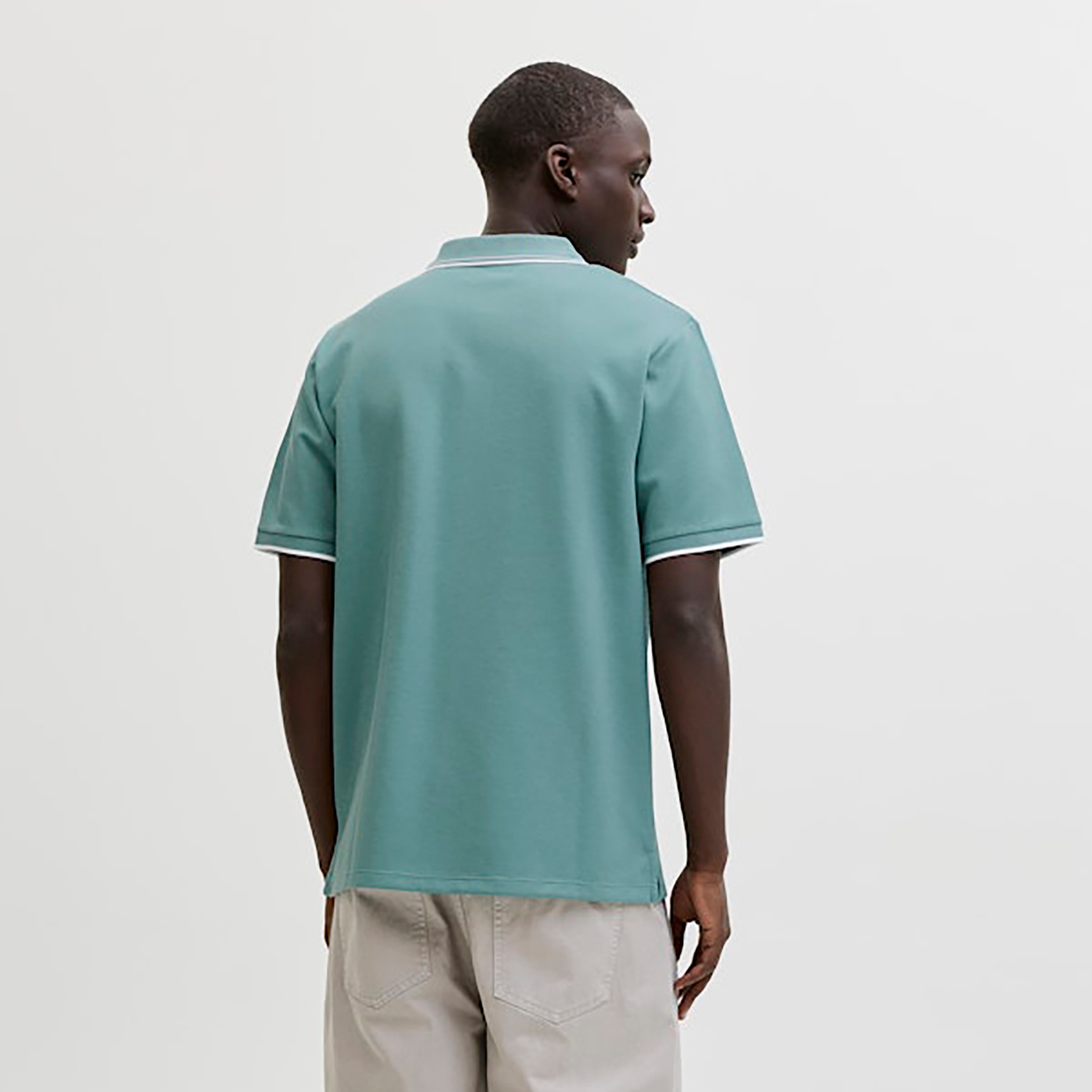 تي شيرت بولو رجالي سادة بياقة وأكمام قصيرة من جاك اند جونز-men-clothing-tshirtsandpolos-polos-image-37