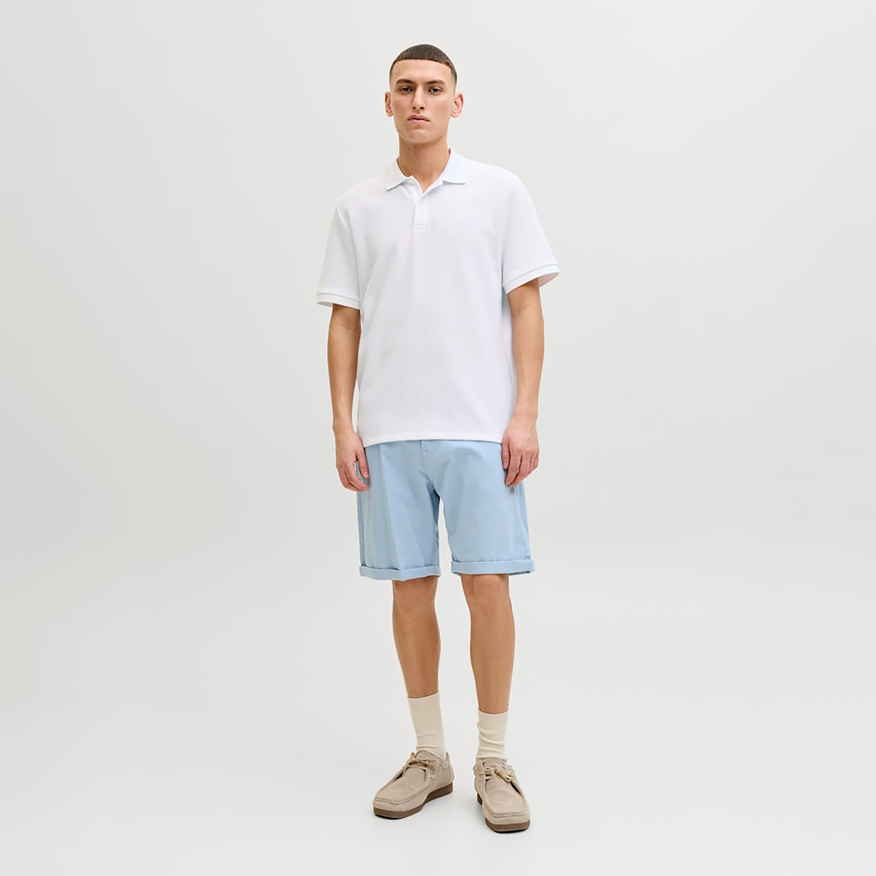 تي شيرت بولو رجالي سادة بياقة وأكمام قصيرة من جاك اند جونز-men-clothing-tshirtsandpolos-polos-image-15
