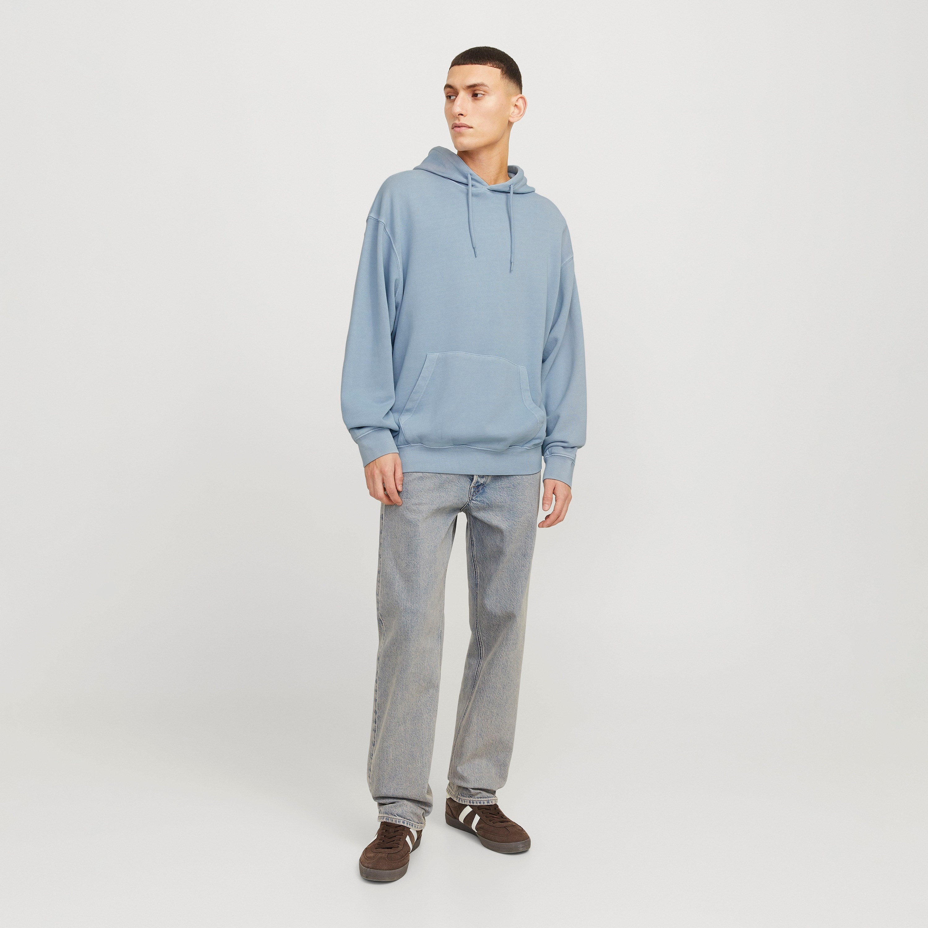 Jack & Jones Plain Hooded Neck Long Sleeves Men's Sweatshirt-men-winterwear-hoodiesandsweatshirts-image-2
