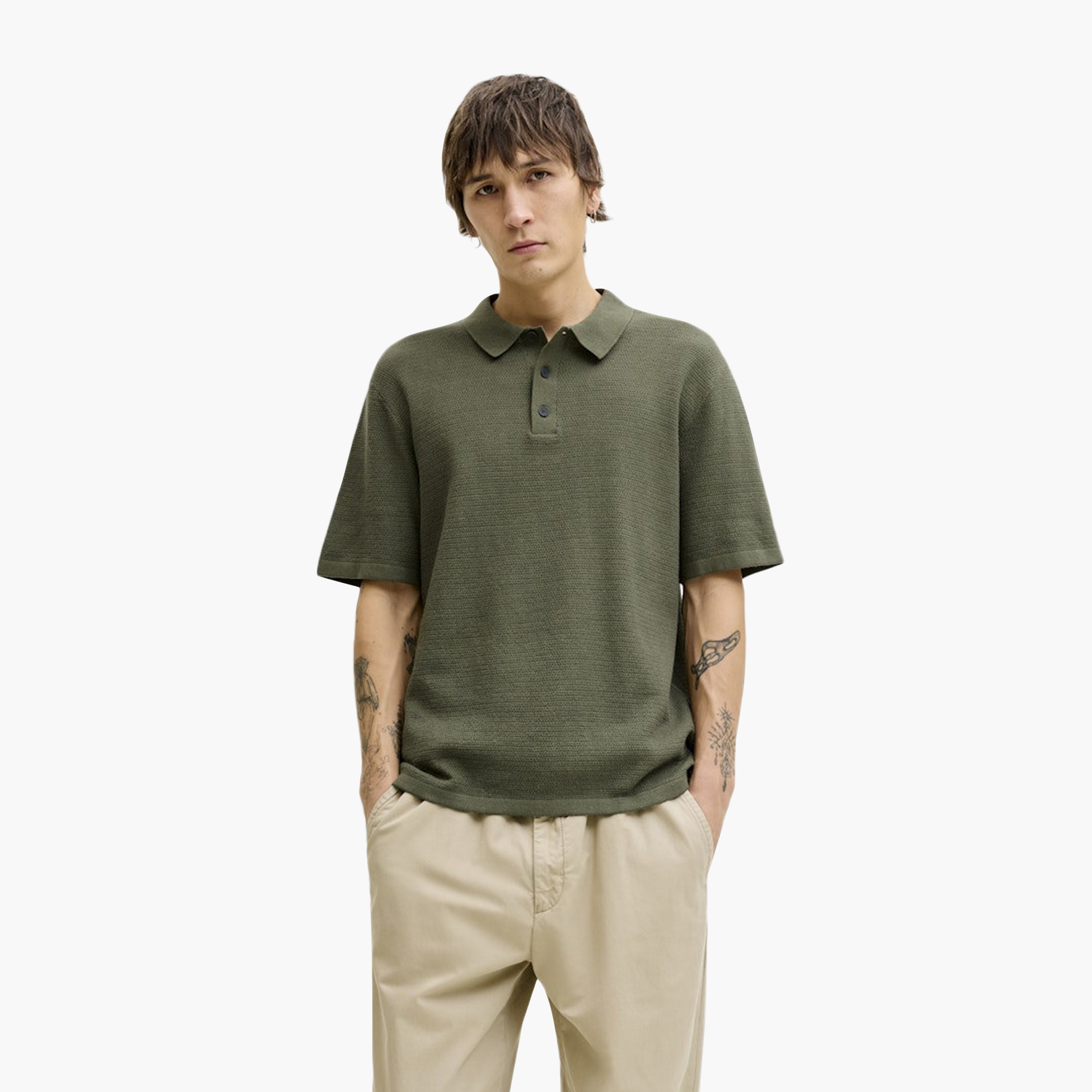 Jack & Jones Knitted Short Sleeves Men's Polo T-Shirt-men-clothing-tshirtsandpolos-polos-image-14