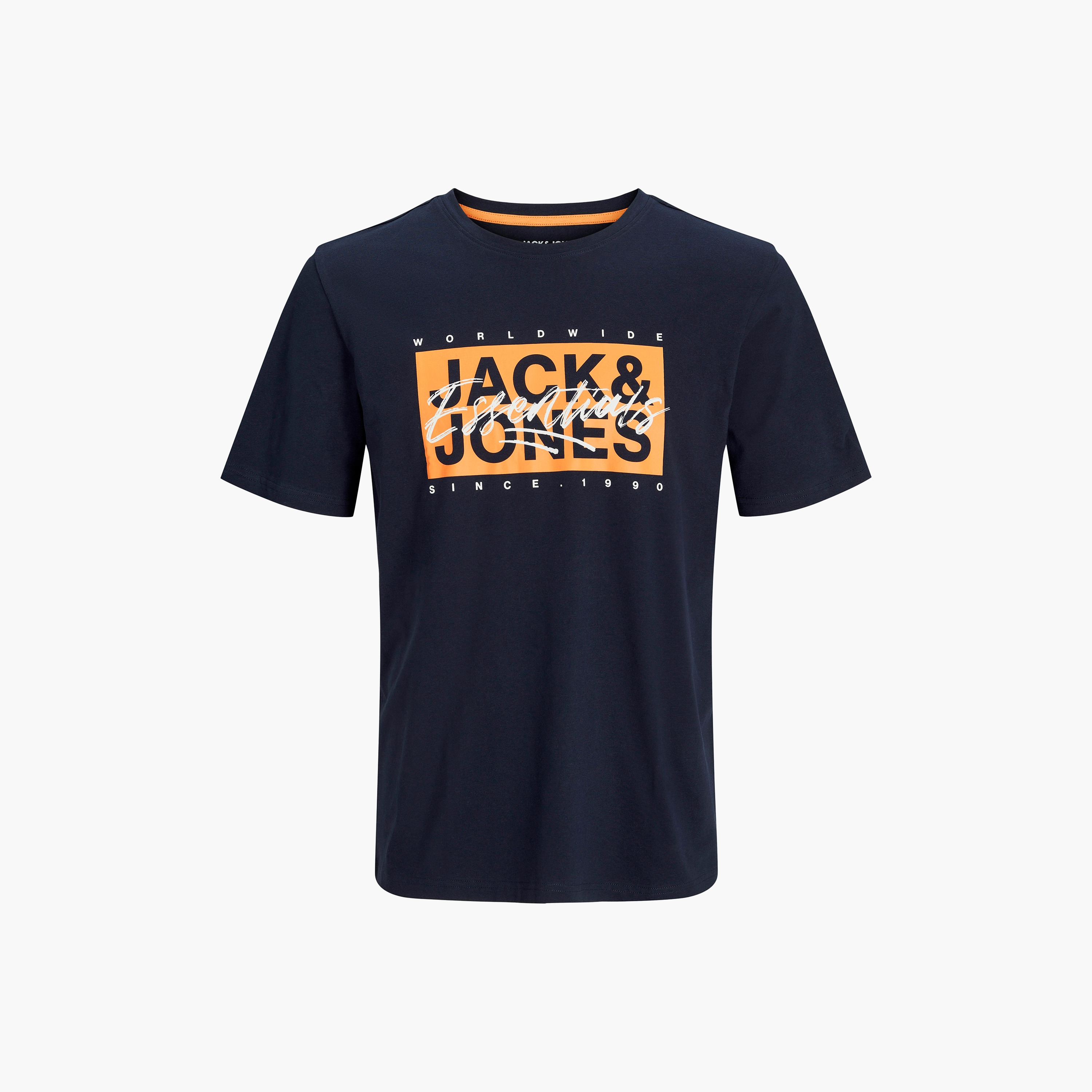 تي شيرت رجالي بأكمام قصيرة ورقبة دائرية وشعار من جاك اند جونز-men-clothing-tshirtsandpolos-tshirts-image-14