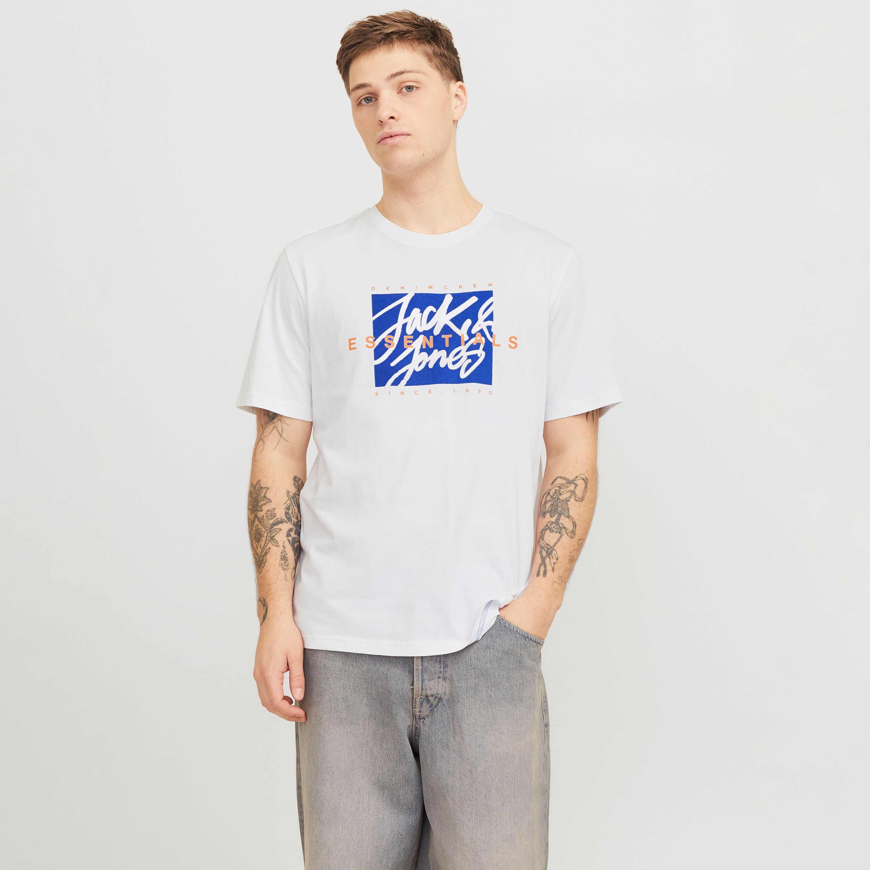 Jack & Jones Logo Crew Neck Short Sleeves Men's T-Shirt-men-clothing-tshirtsandpolos-tshirts-image-1