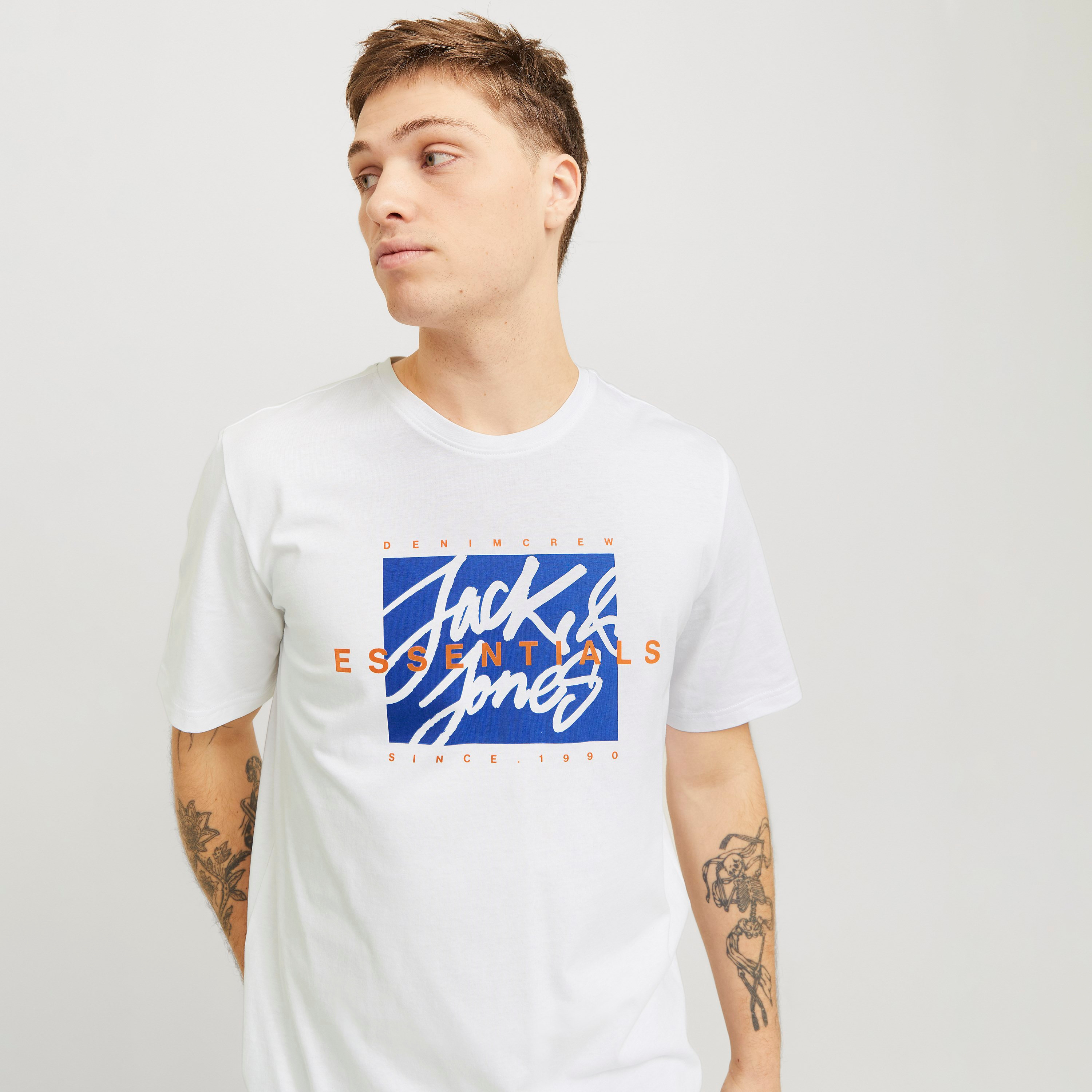 Jack & Jones Logo Crew Neck Short Sleeves Men's T-Shirt-men-clothing-tshirtsandpolos-tshirts-image-6