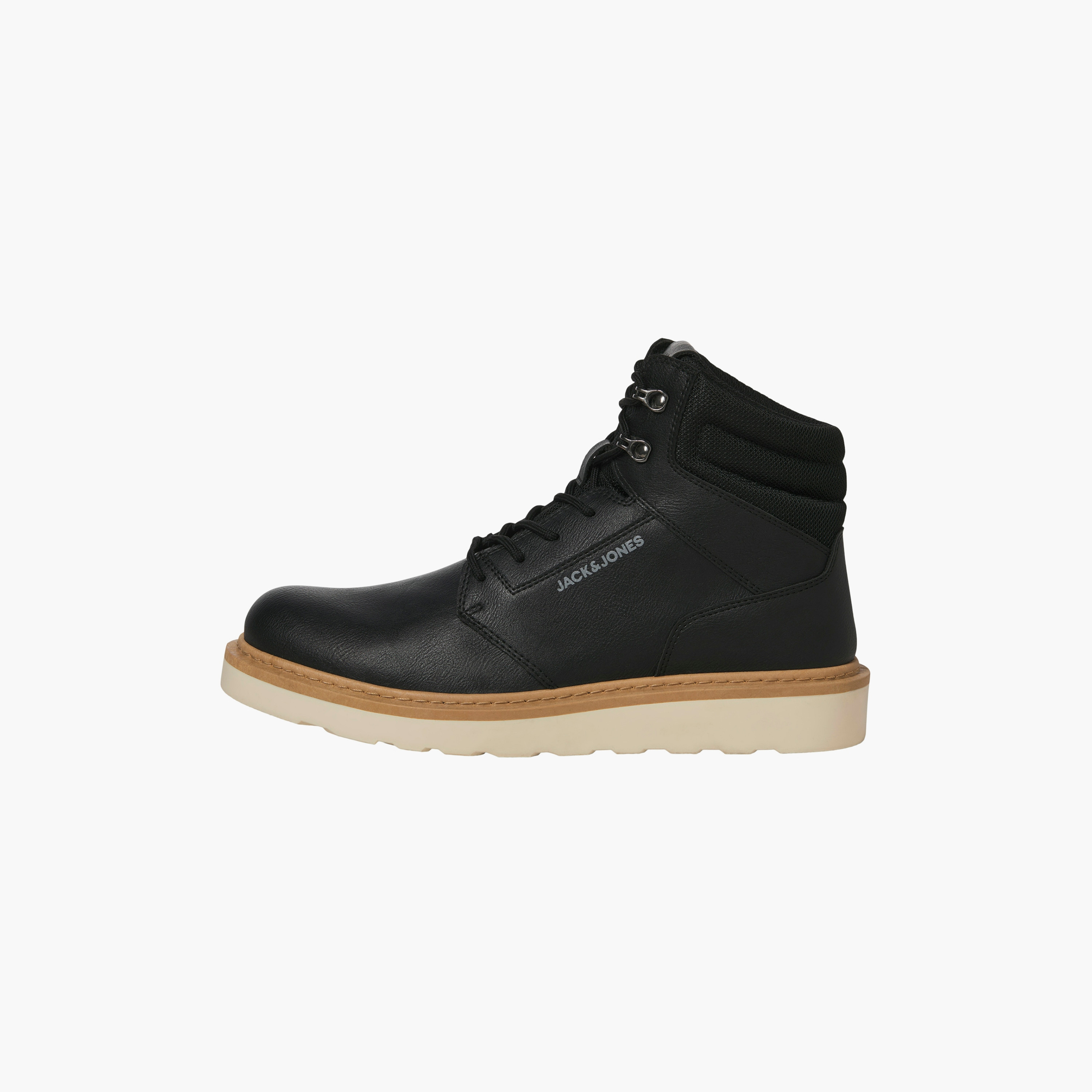 حذاء جاك آند جونز الرجالي ذو الرقبة الطويلة حتى الكاحل | 12268458-men-shoes-boots-image-4