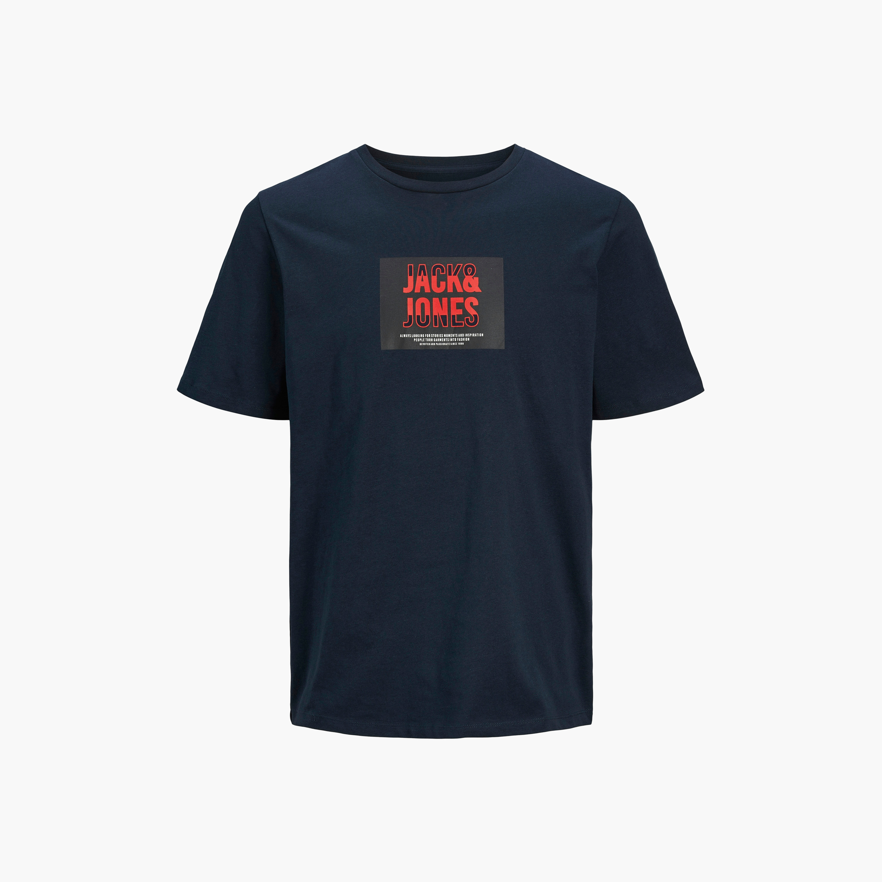 تي شيرت رجالي بأكمام قصيرة ورقبة دائرية وشعار من جاك اند جونز-men-clothing-tshirtsandpolos-tshirts-image-14