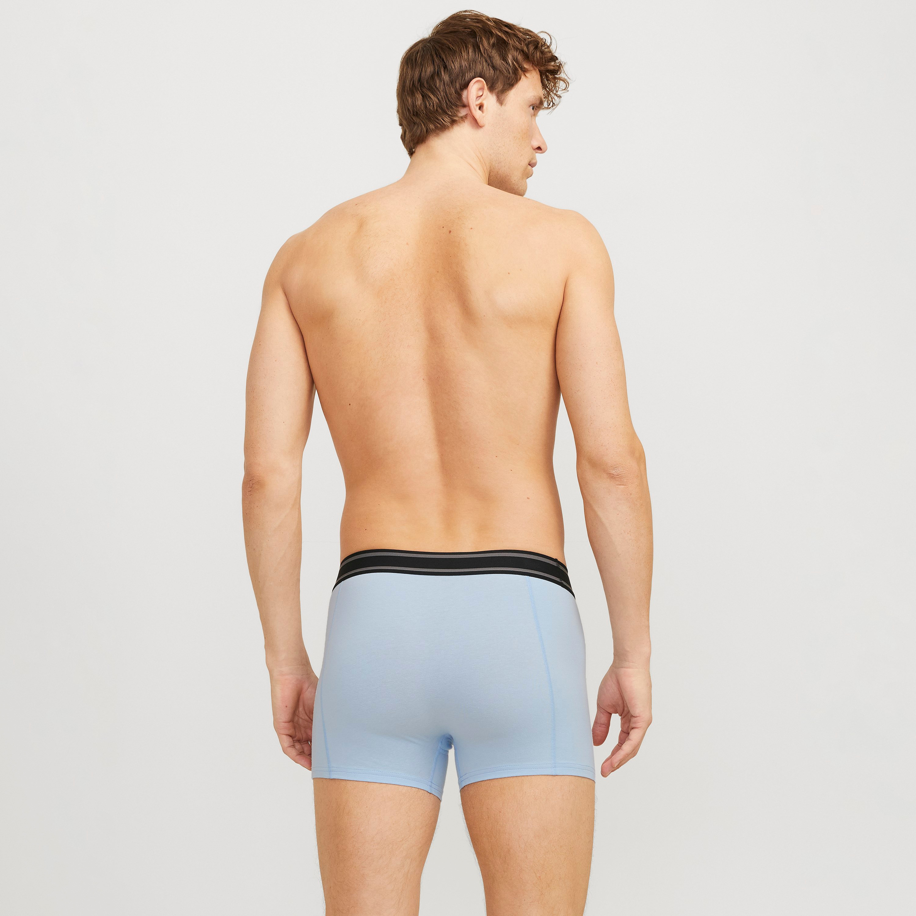Jack & Jones Pack of 3 Brand Print Elasticated Waistband Men's Trunks-men-clothing-innerwear-underwear-image-5