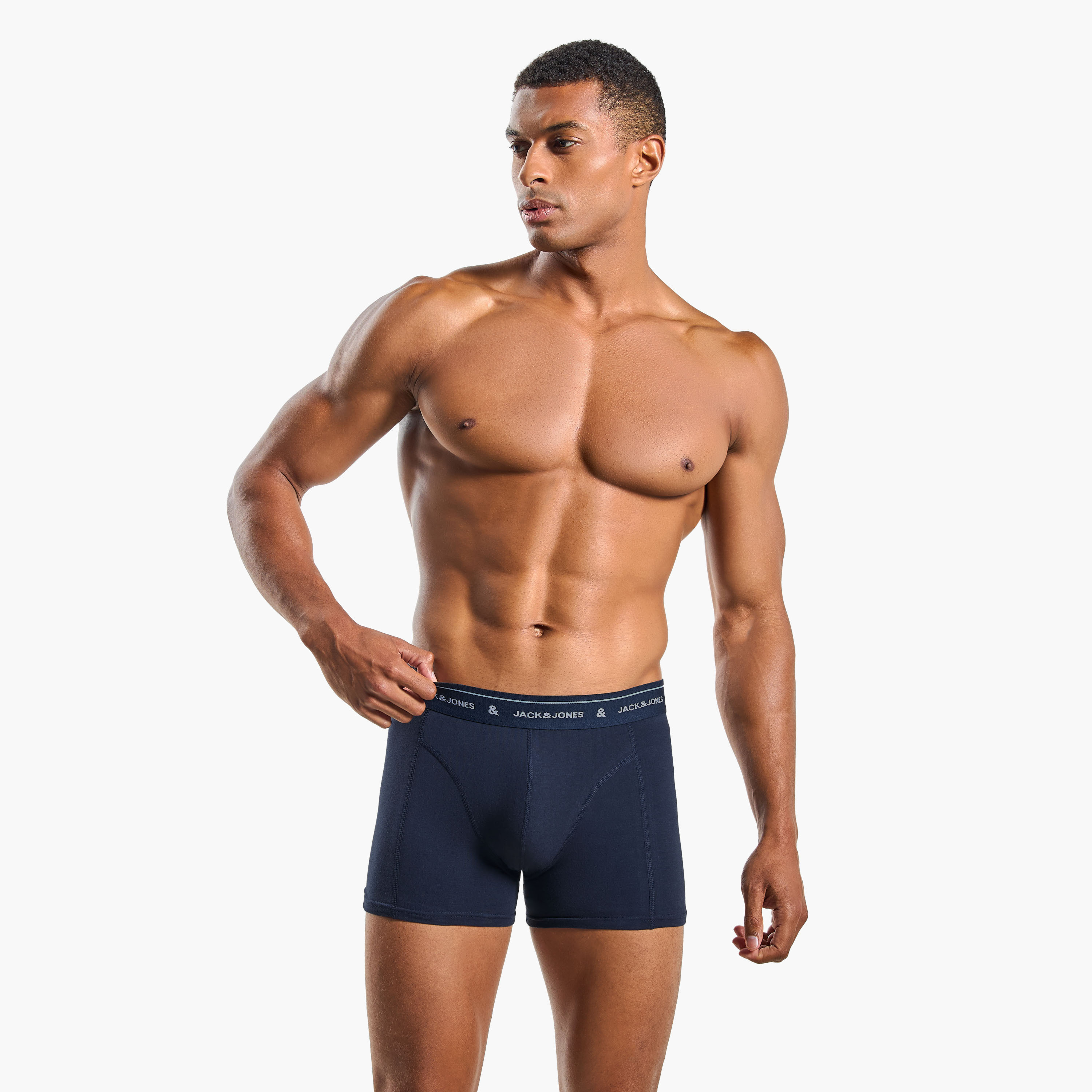مجموعة من 3 سراويل داخلية للرجال برباط خصر مطبوع عليه العلامة التجارية من جاك اند جونز-men-clothing-innerwear-underwear-image-3