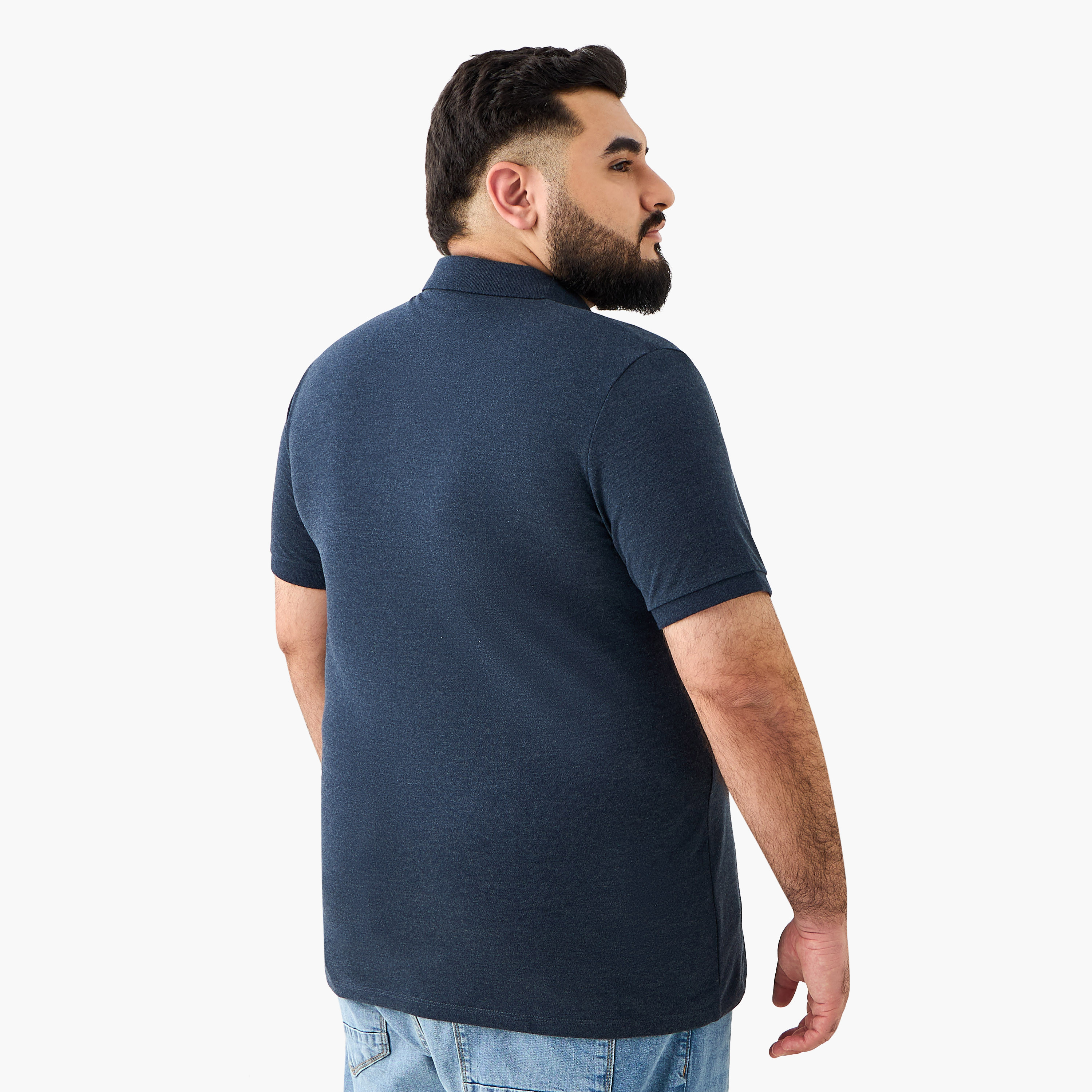 Jack & Jones Plus Size Logo Print Collared Short Sleeves Men's Polo T-Shirt-men-clothing-tshirtsandpolos-polos-image-3