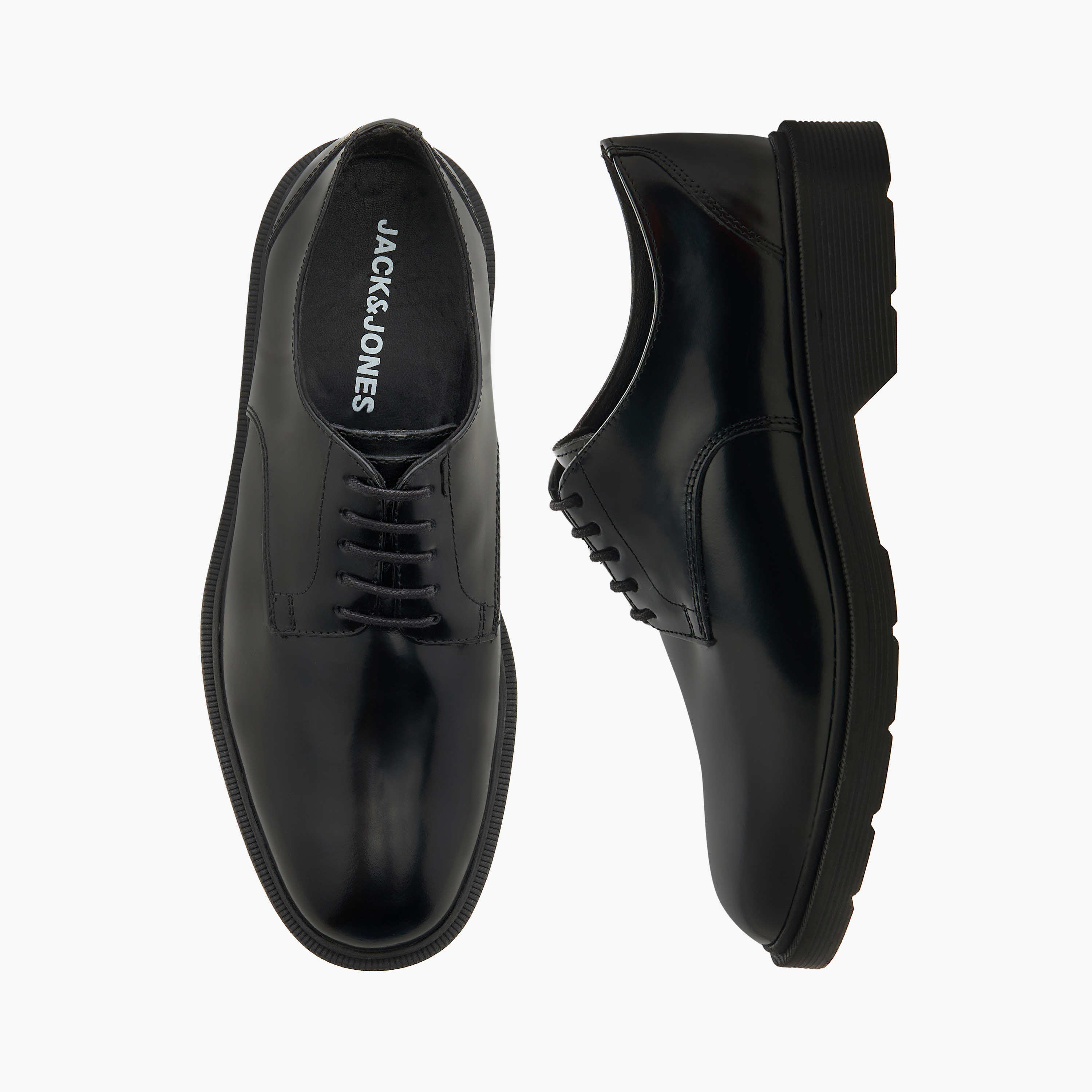 حذاء ديربي برباط للرجال من جاك اند جونز | 12270652-men-shoes-formalshoes-image-1