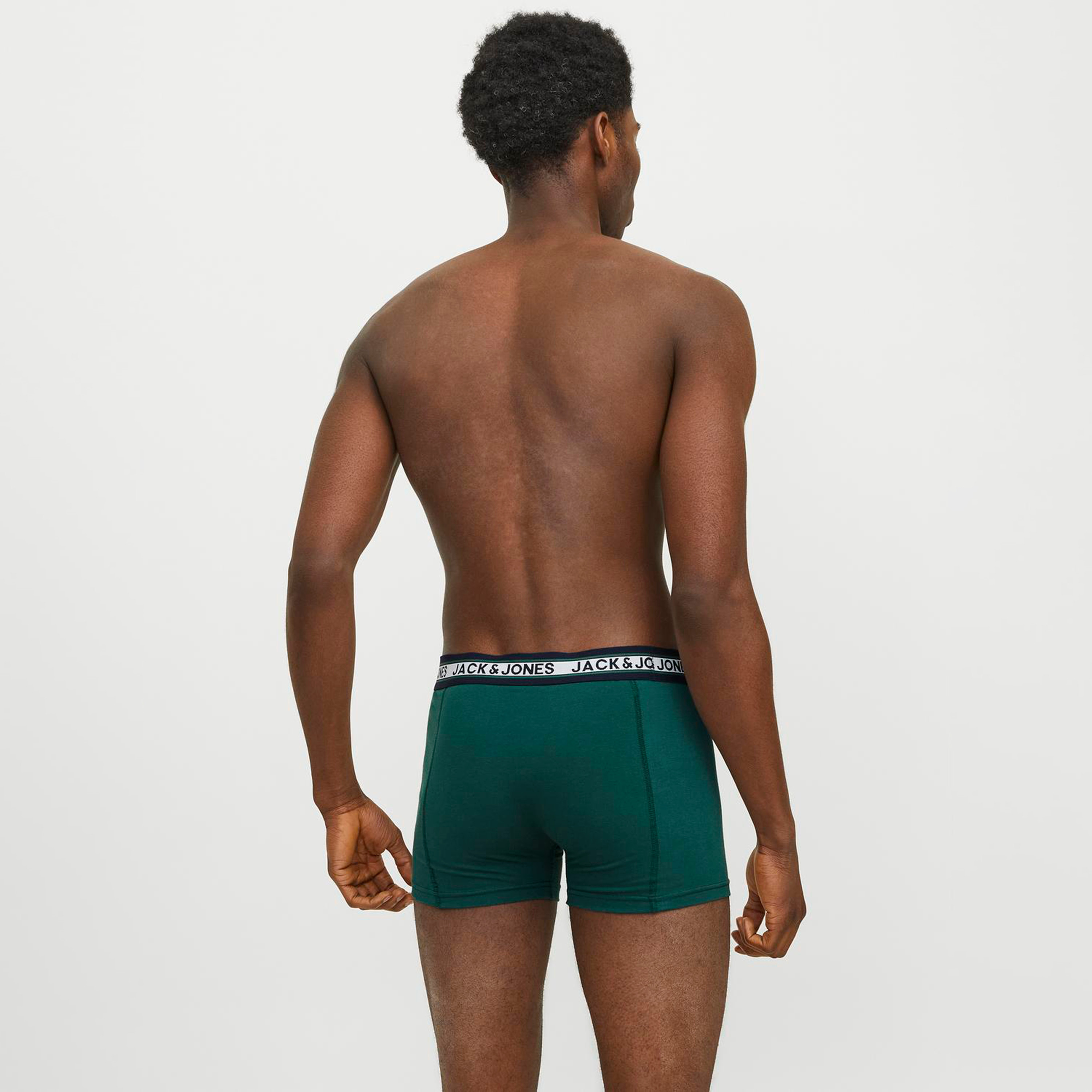 Jack & Jones Pack of 3 Brand Print Elasticated Waistband Trunks-men-clothing-innerwear-underwear-image-4