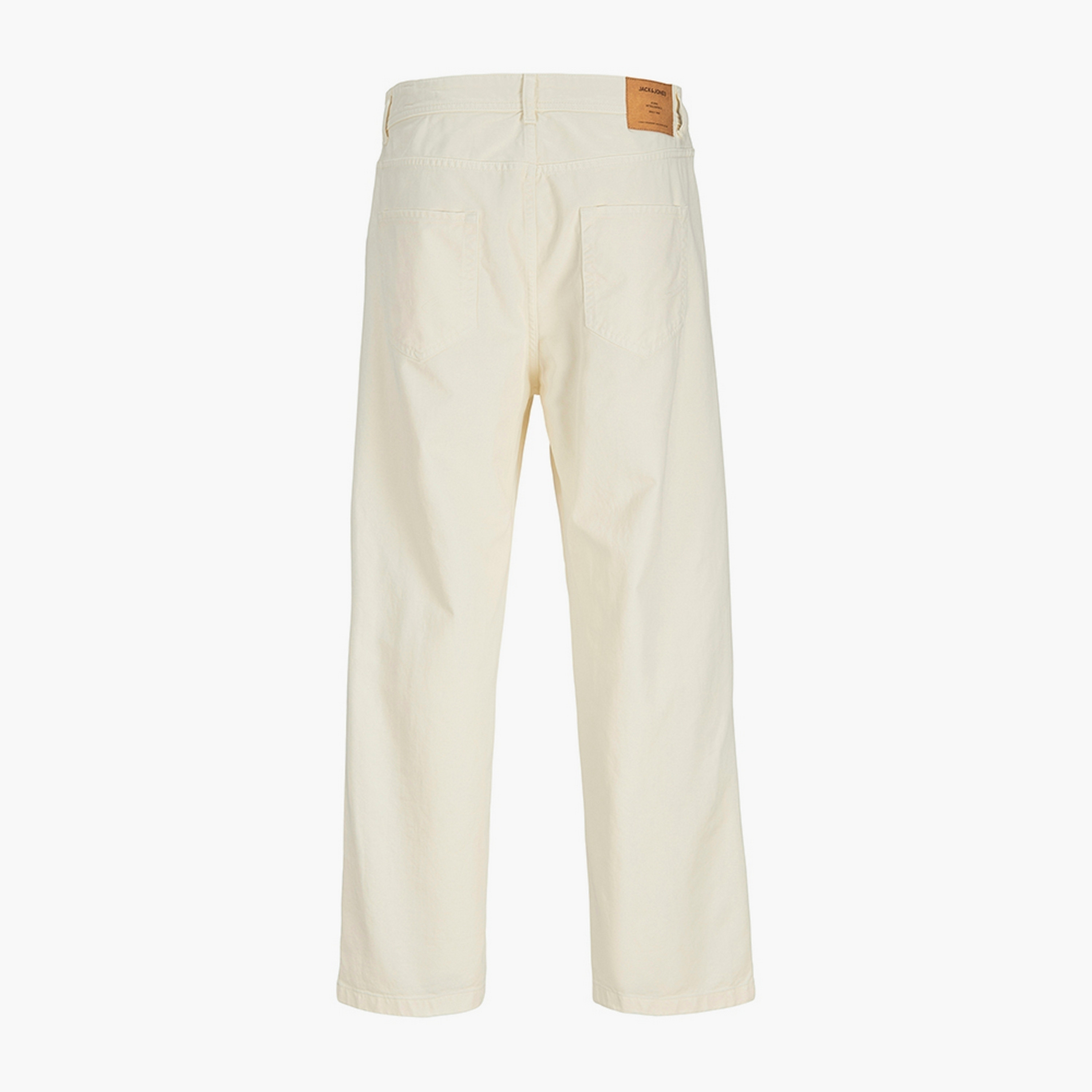 بناطيل رجالية سادة بخصر متوسط الارتفاع وزر وسحاب من جاك ان جونز-men-clothing-bottoms-trousersandchinos-trousers-image-6