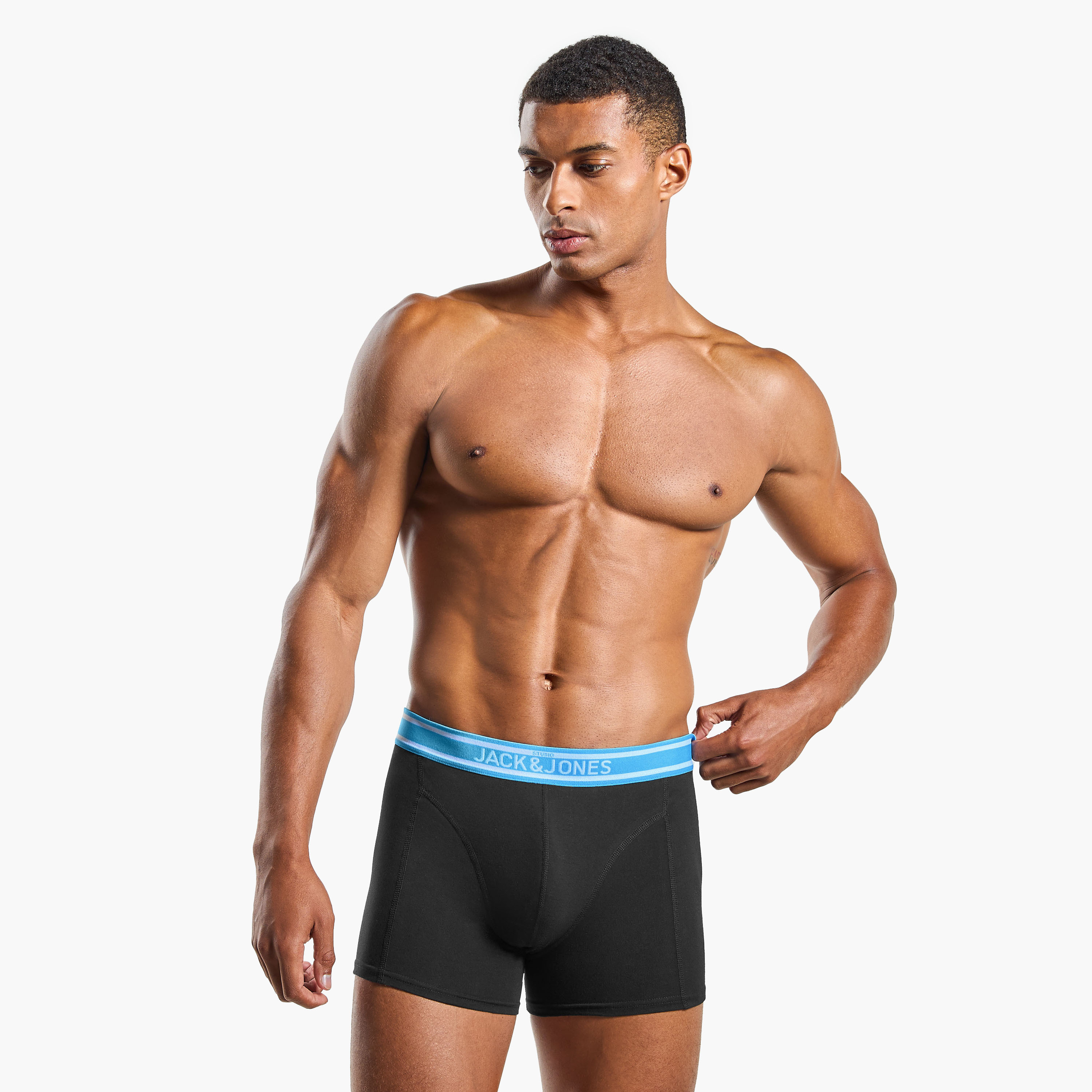 Jack & Jones Pack of 3 Brand Print Elasticated Waistband Men's Trunks-CP_BESTPRICE_EXCLUSION-image-4