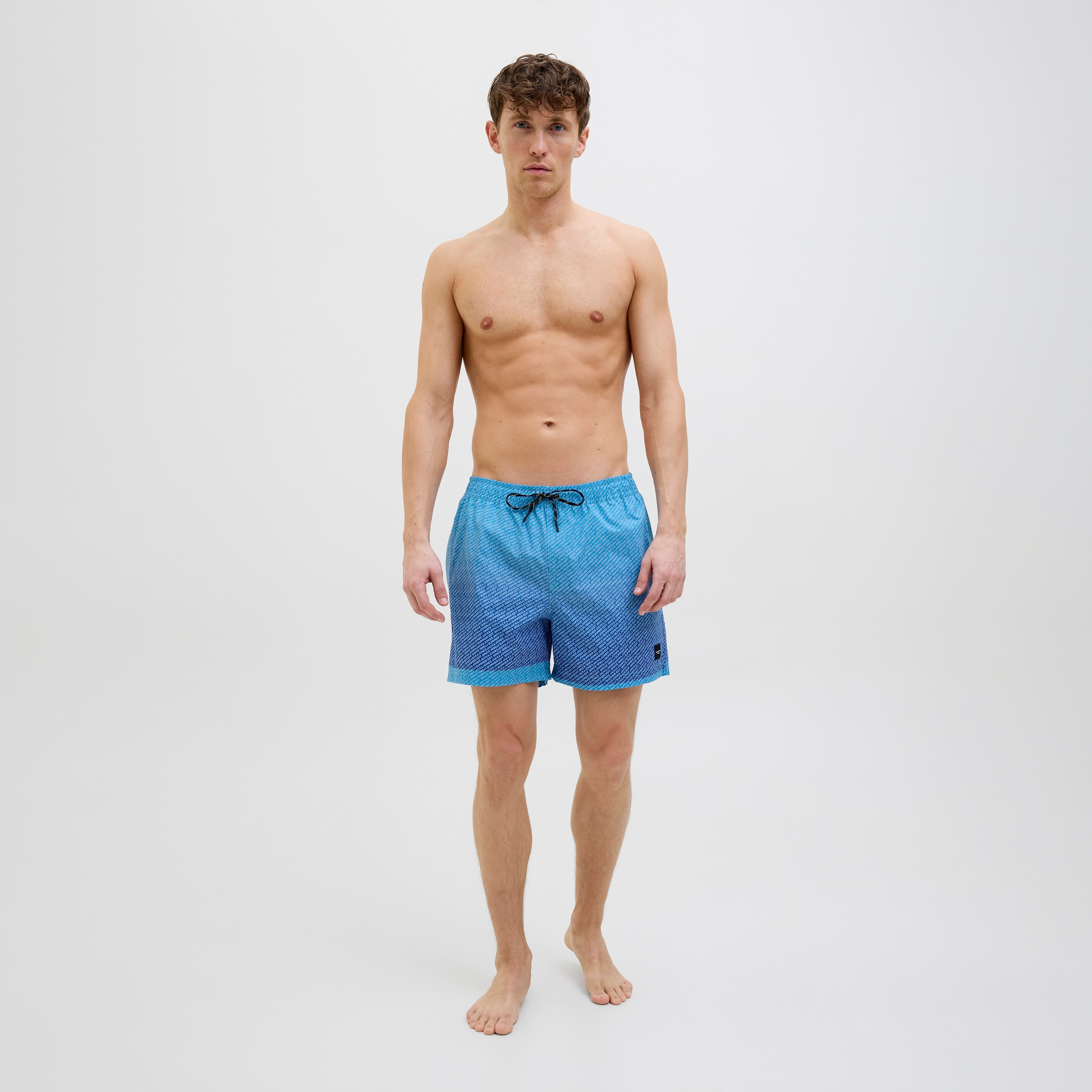 Jack & Jones Typographic Low-Rise Drawstring Men's Swim Shorts-men-clothing-swimandbeach-shorts-image-2