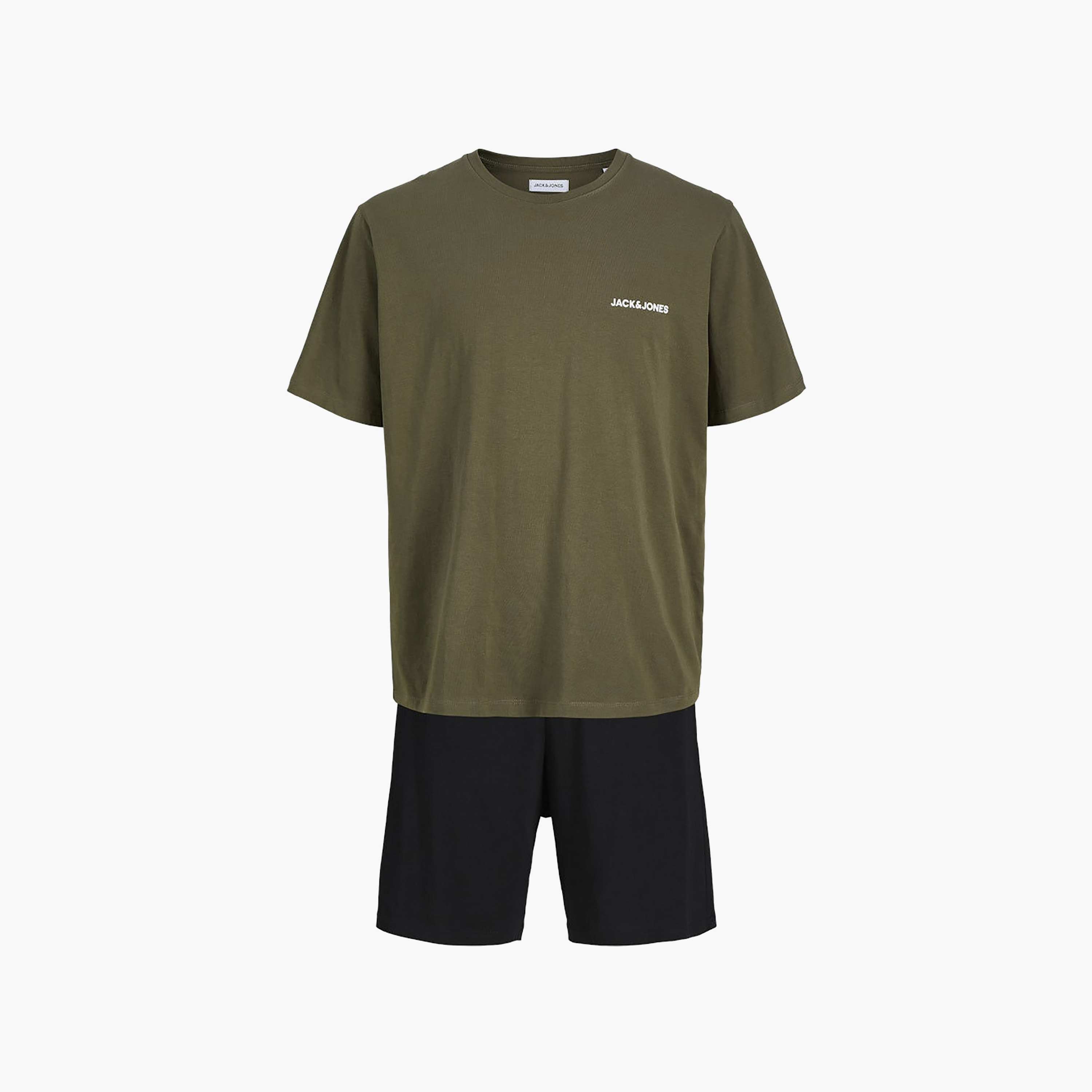 قمصان وشورت رجالي بأكمام قصيرة بياقة دائرية من جاك & جونز-men-clothing-nightwear-sets-image-33