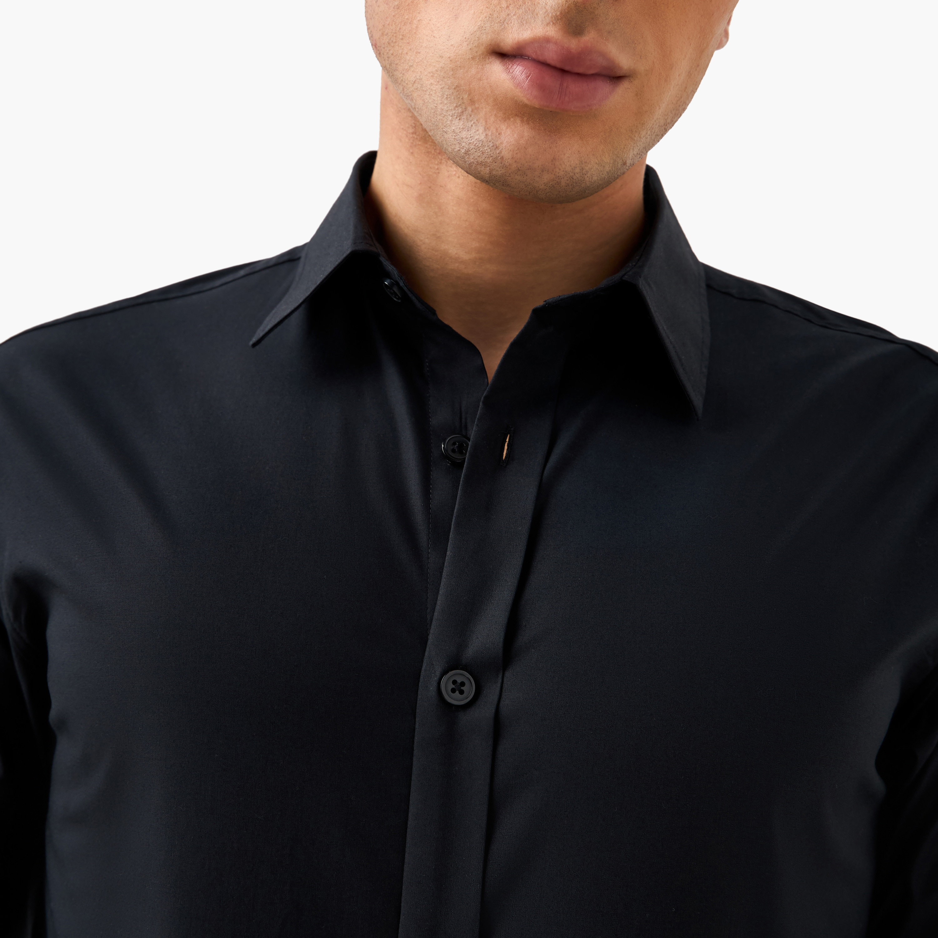 قميص جاك آند جونز للرجال ذو الياقة المدببة والأكمام الطويلة المريحة-men-clothing-shirts-image-10