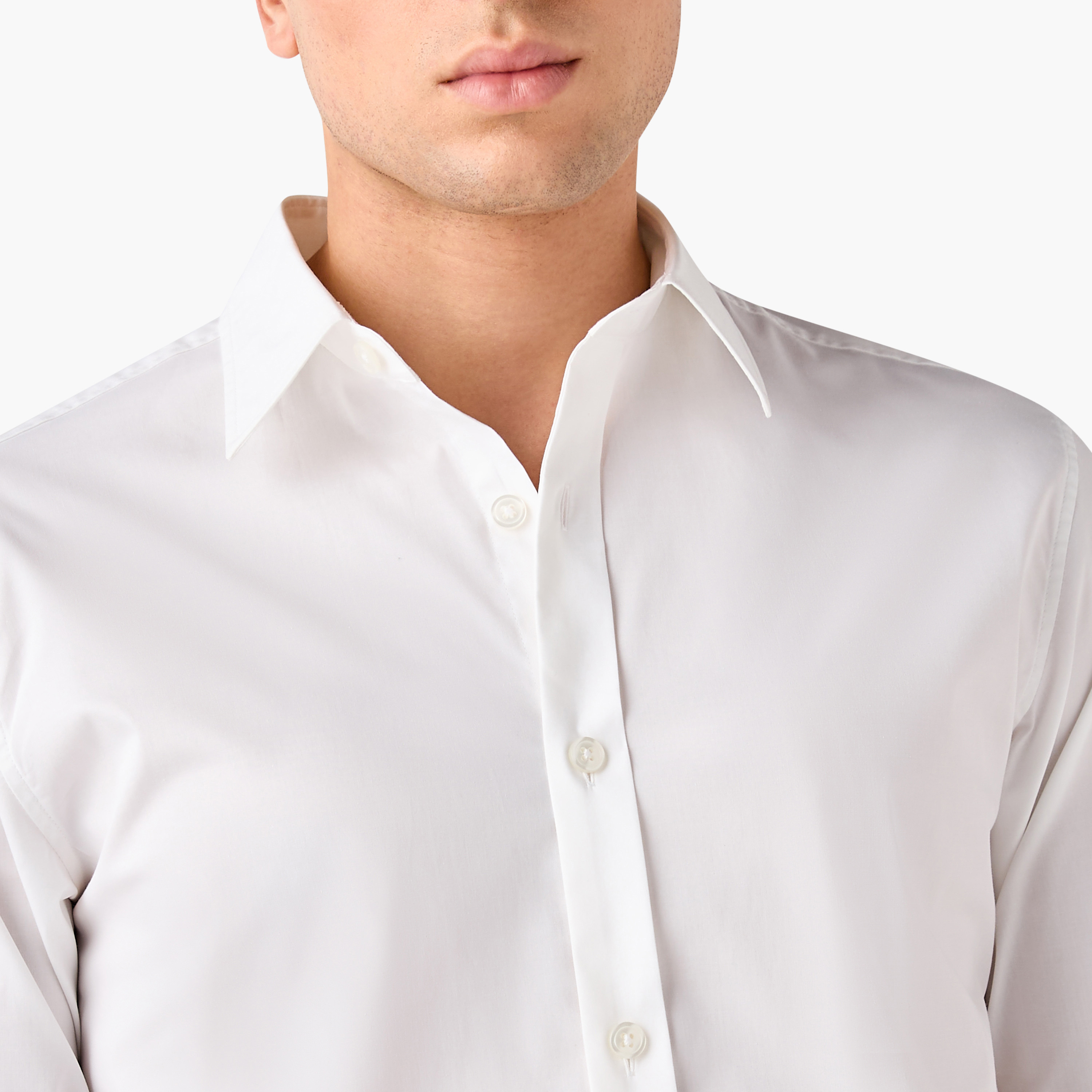 قميص جاك آند جونز للرجال ذو الياقة المدببة والأكمام الطويلة المريحة-men-clothing-shirts-image-4