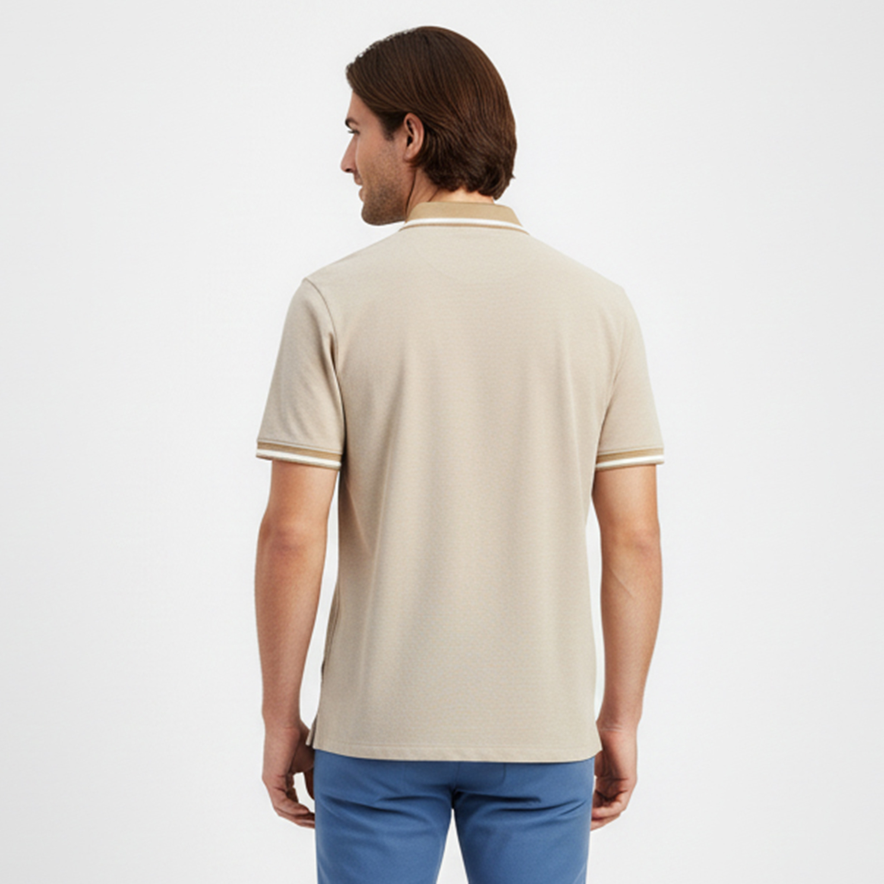 تي شيرت بولو رجالي سادة بياقة وأكمام قصيرة من جاك اند جونز-men-clothing-tshirtsandpolos-polos-image-7