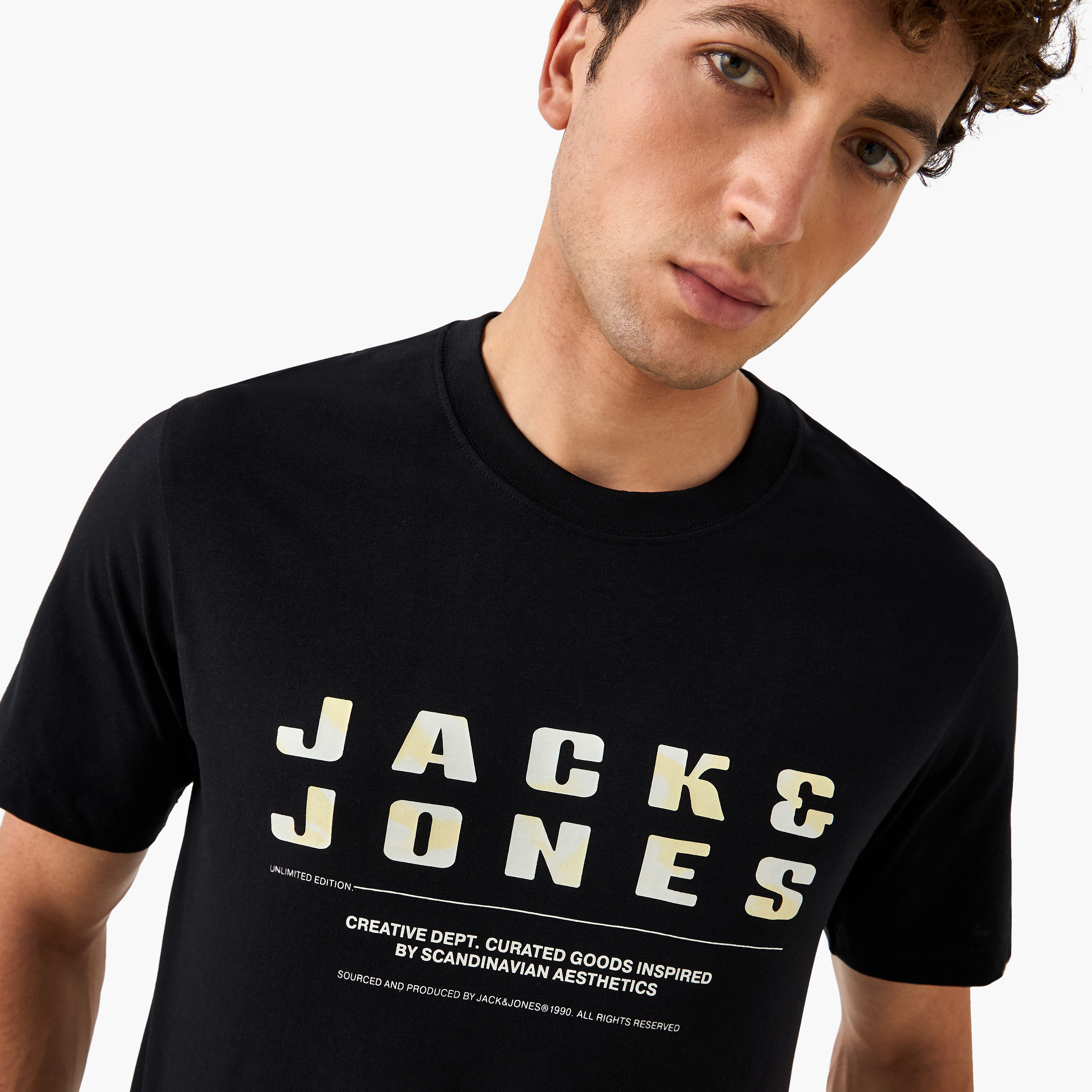 Jack & Jones Logo Crew Neck Short Sleeves Men's T-Shirt-men-clothing-tshirtsandpolos-tshirts-image-4