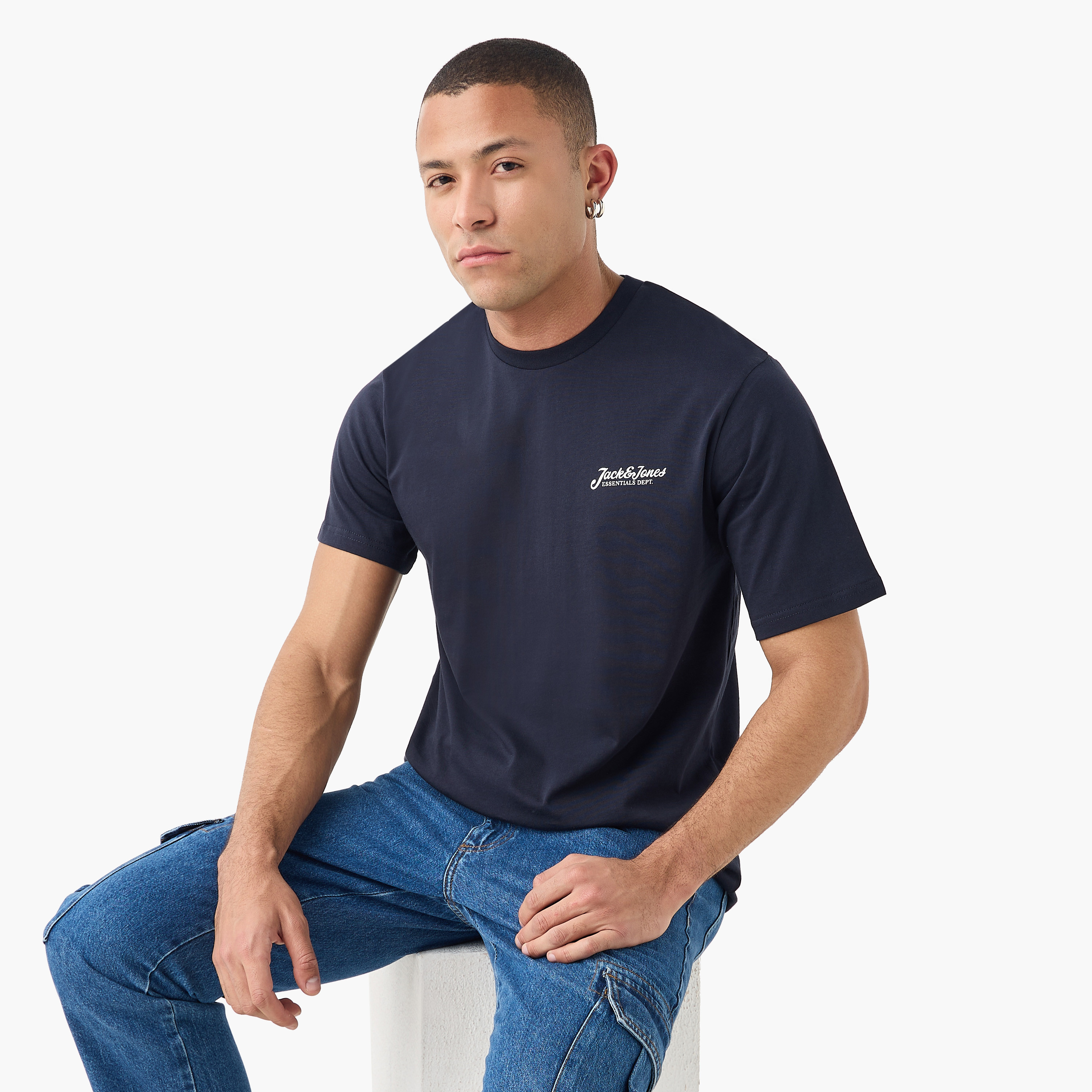 Jack & Jones Logo Crew Neck Short Sleeves Men's T-Shirt-men-clothing-tshirtsandpolos-tshirts-image-6