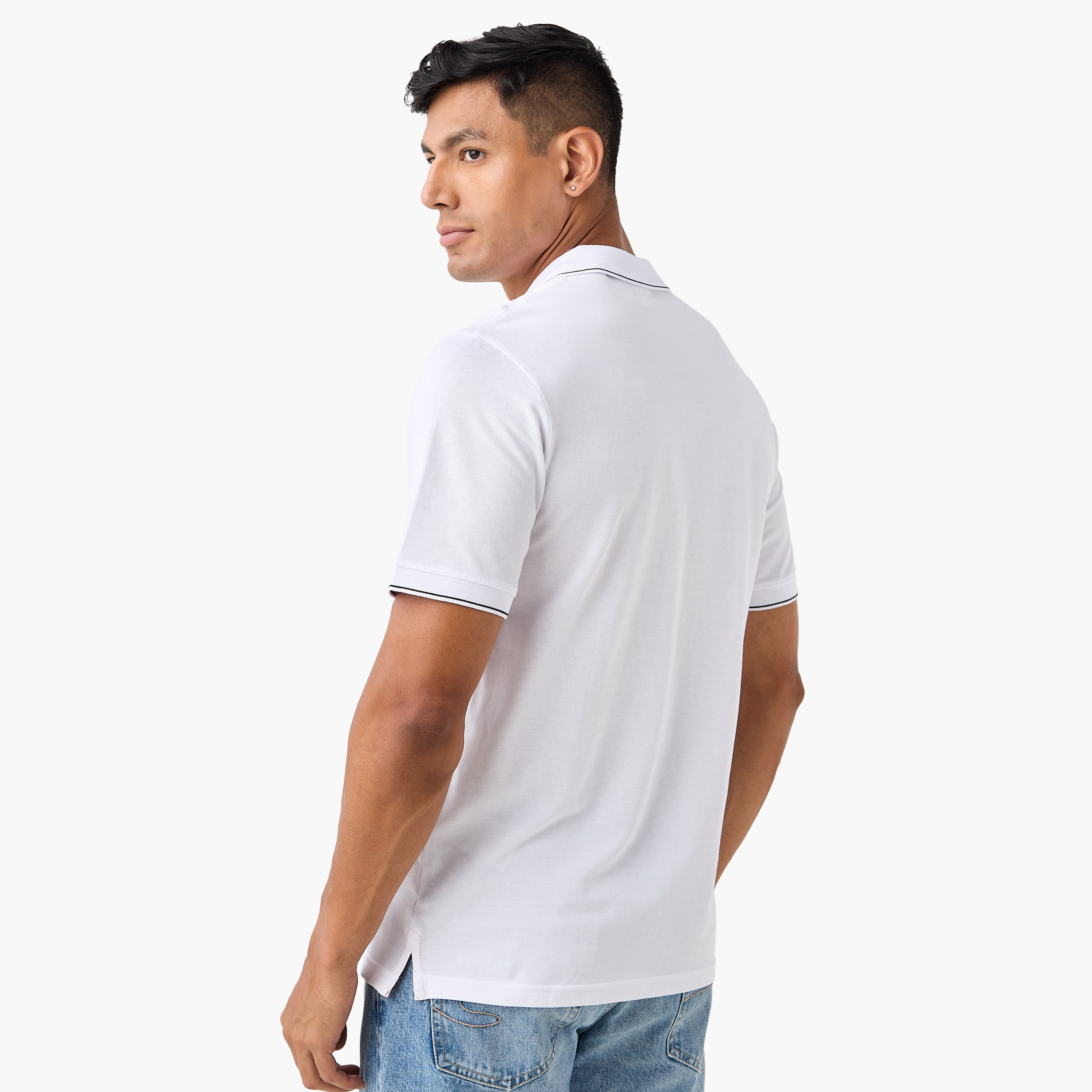 قميص بولو بأكمام قصيرة وياقة وشعار جاك آند جونز-men-clothing-tshirtsandpolos-polos-image-3