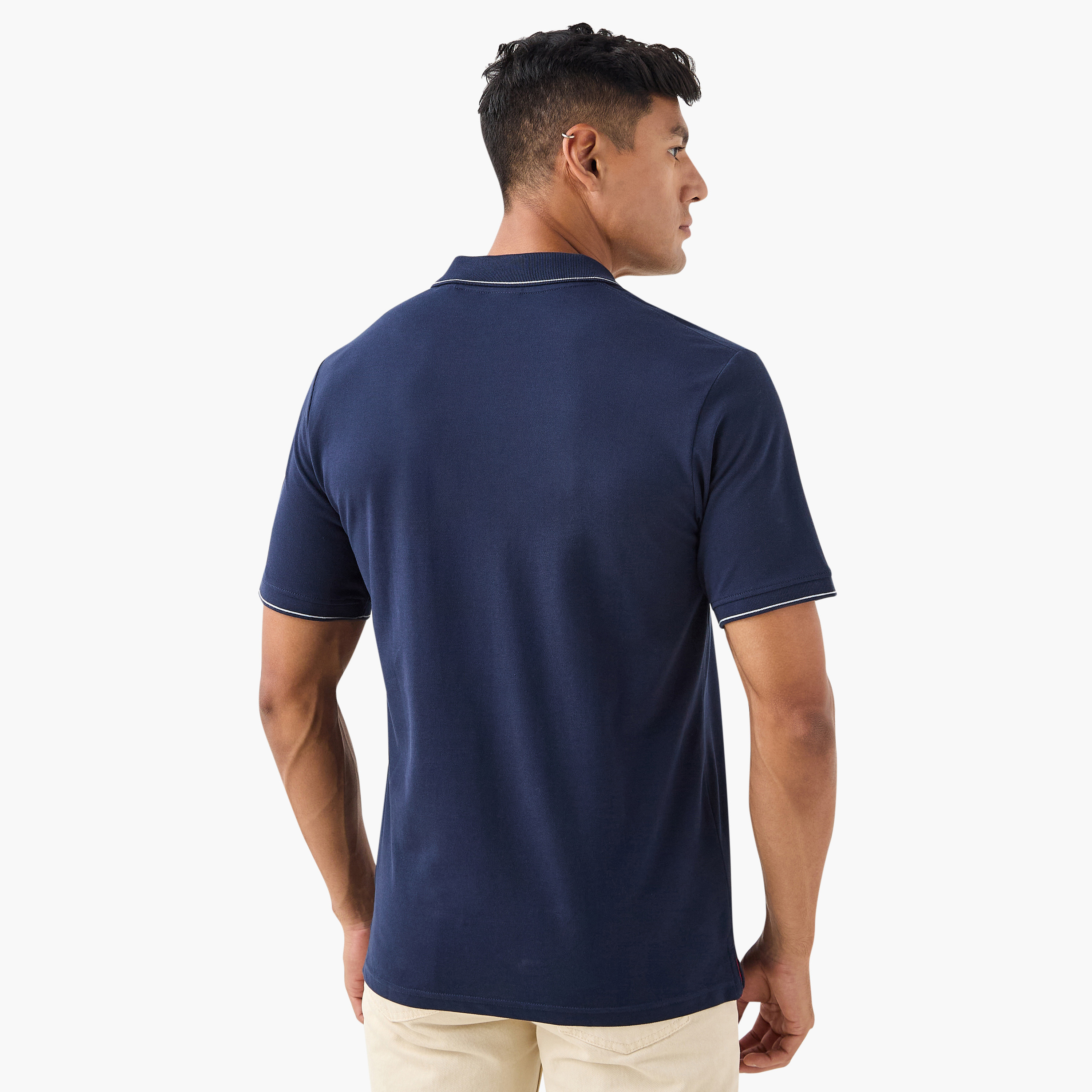 قميص بولو بأكمام قصيرة وياقة وشعار جاك آند جونز-men-clothing-tshirtsandpolos-polos-image-8