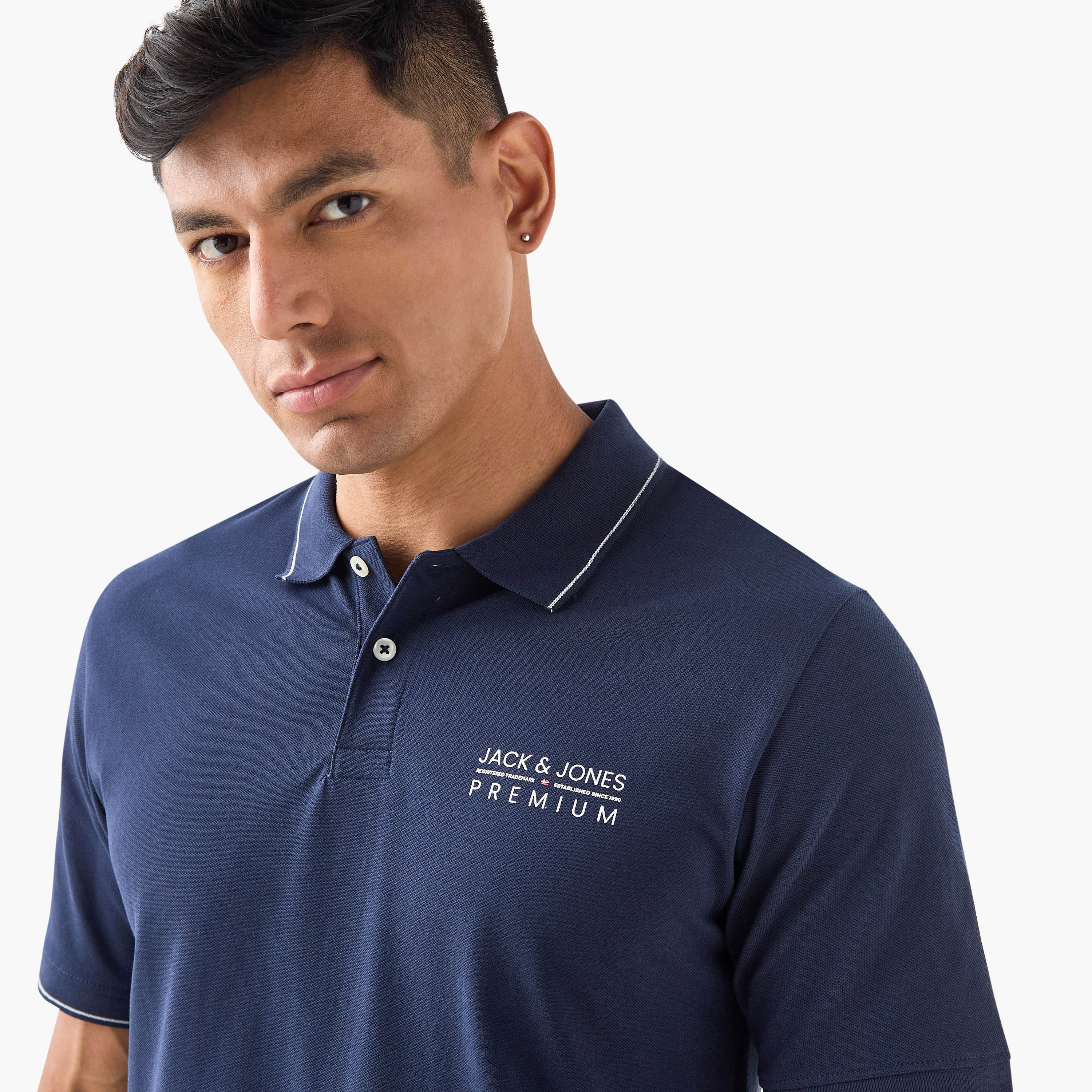 قميص بولو بأكمام قصيرة وياقة وشعار جاك آند جونز-men-clothing-tshirtsandpolos-polos-image-9