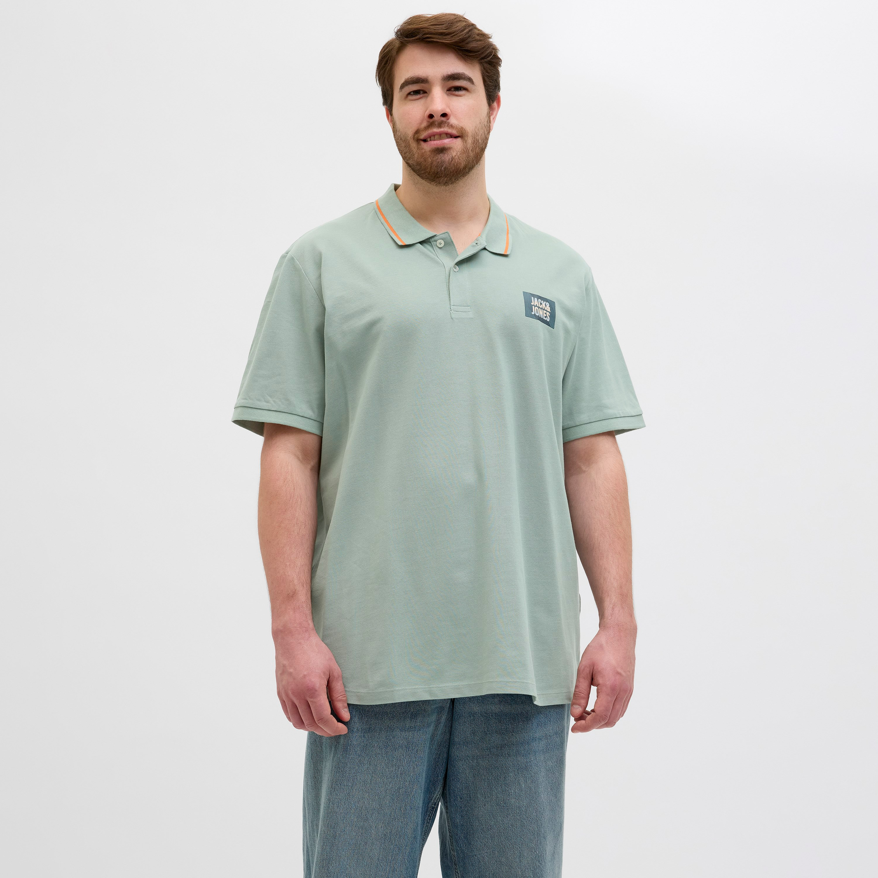 تيشيرت بولو رجالي بأكمام قصيرة بأكمام كبيرة من جاك آند جونز بياقة بسيطة-men-clothing-tshirtsandpolos-polos-image-10