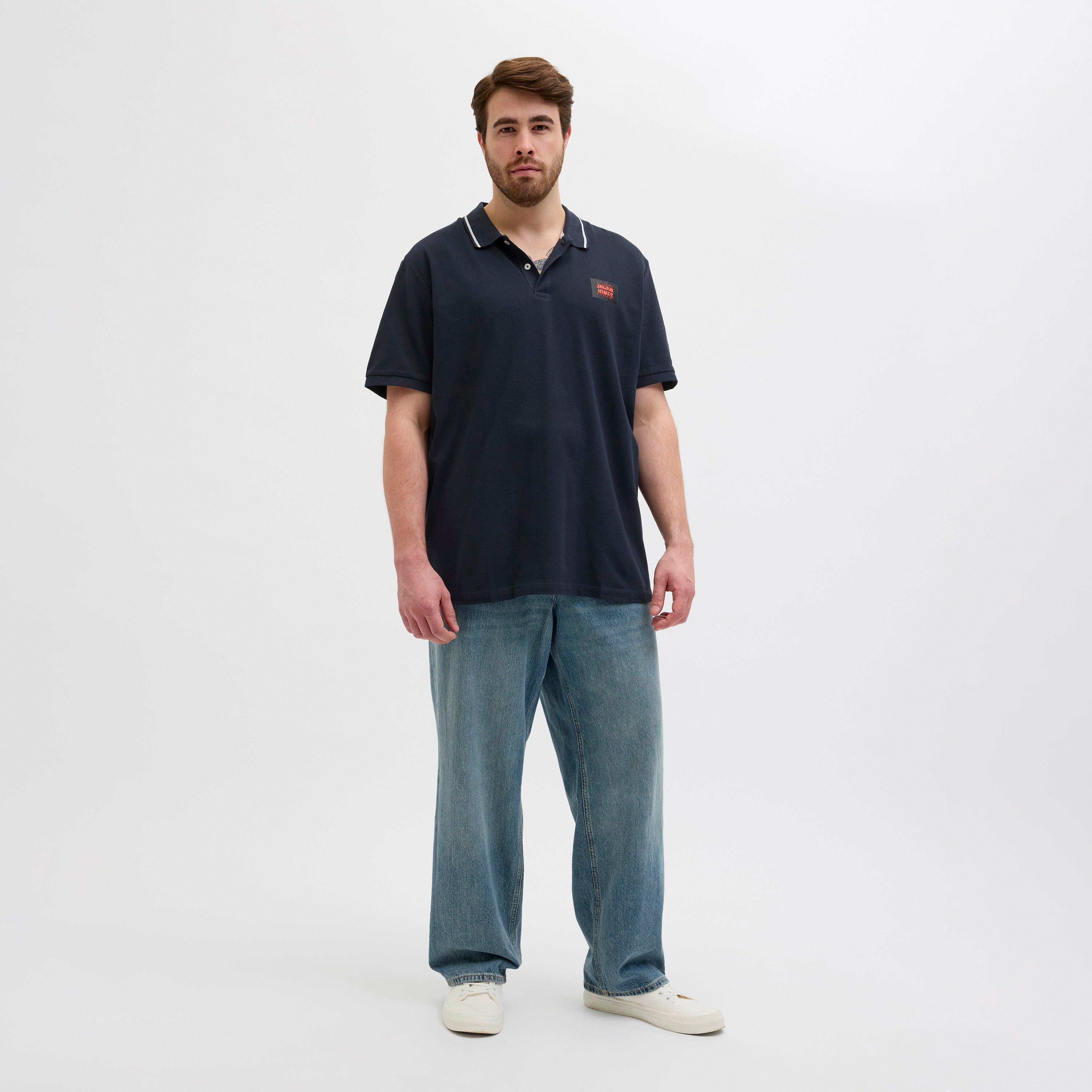 تيشيرت بولو رجالي بأكمام قصيرة بأكمام كبيرة من جاك آند جونز بياقة بسيطة-men-clothing-tshirtsandpolos-polos-image-7