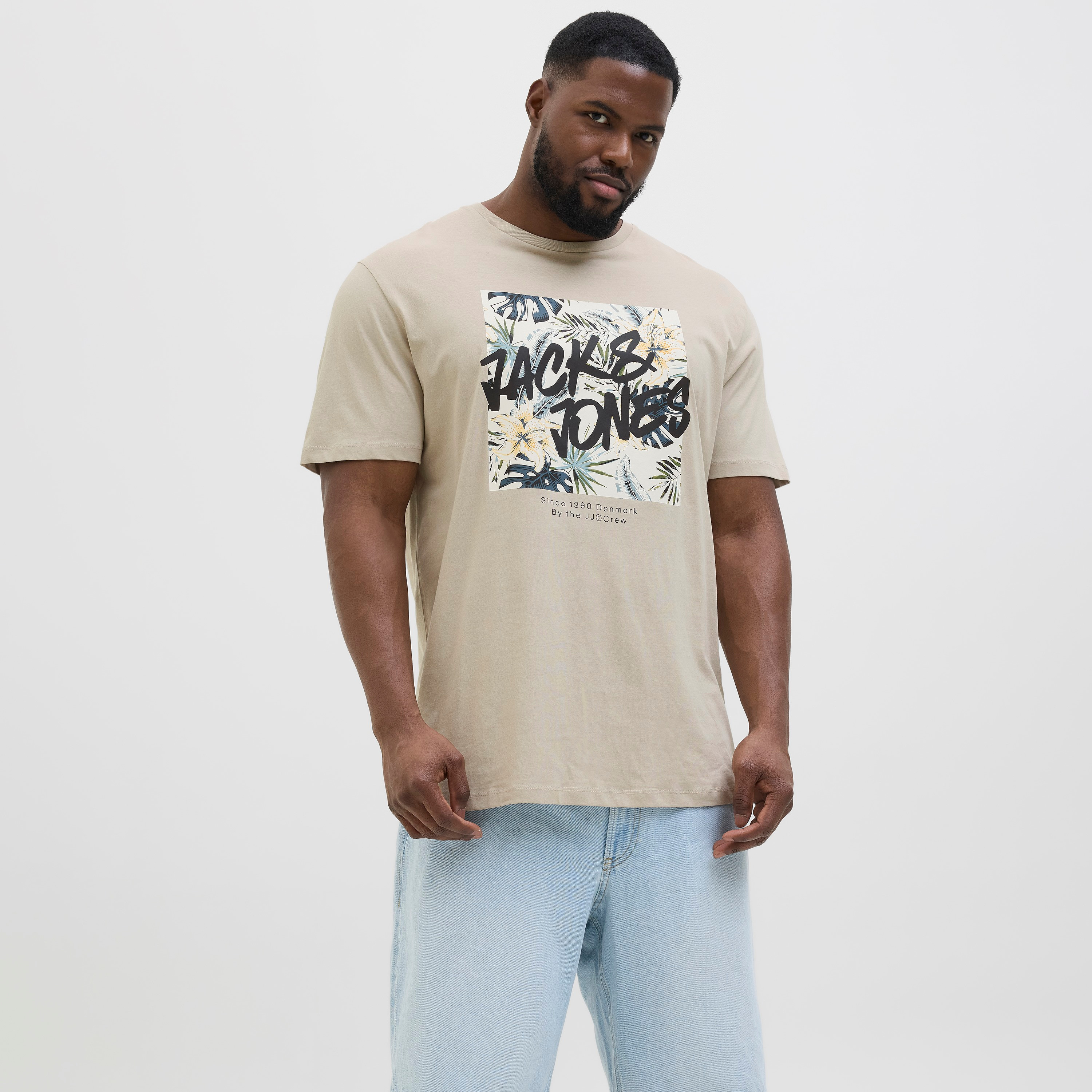Jack & Jones Plus Size Graphic Crew Neck Short Sleeves Men's T-Shirt-men-clothing-tshirtsandpolos-tshirts-image-1