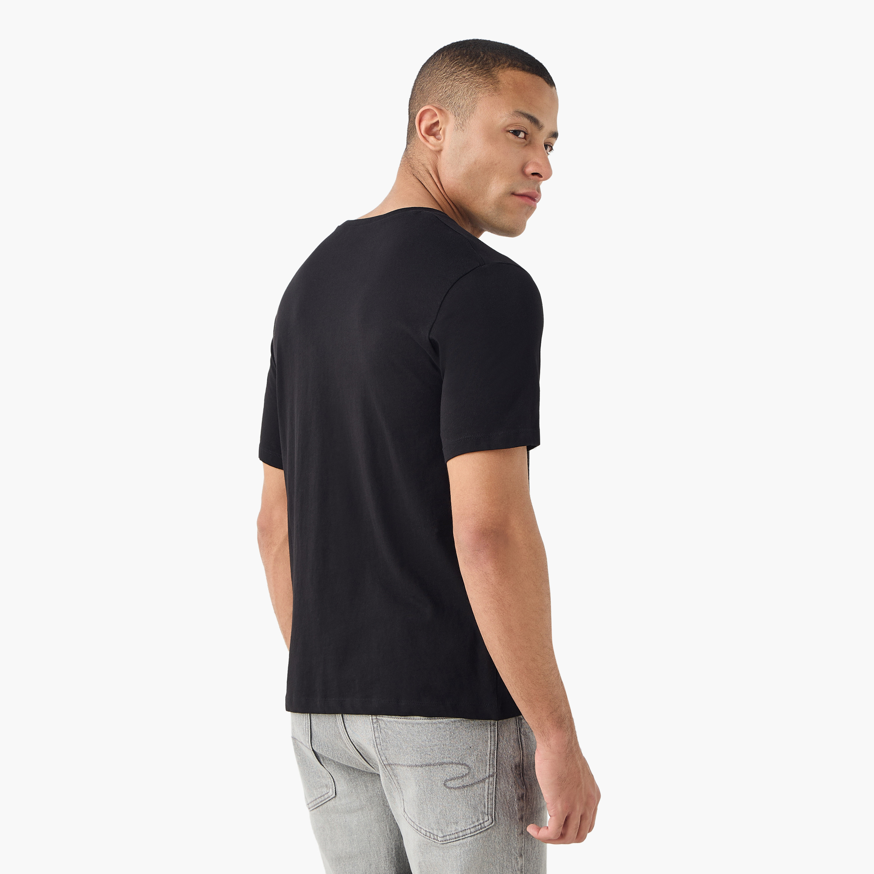 Jack & Jones Printed Round Neck Short Sleeves Men's T-Shirt-men-clothing-tshirtsandpolos-tshirts-image-3