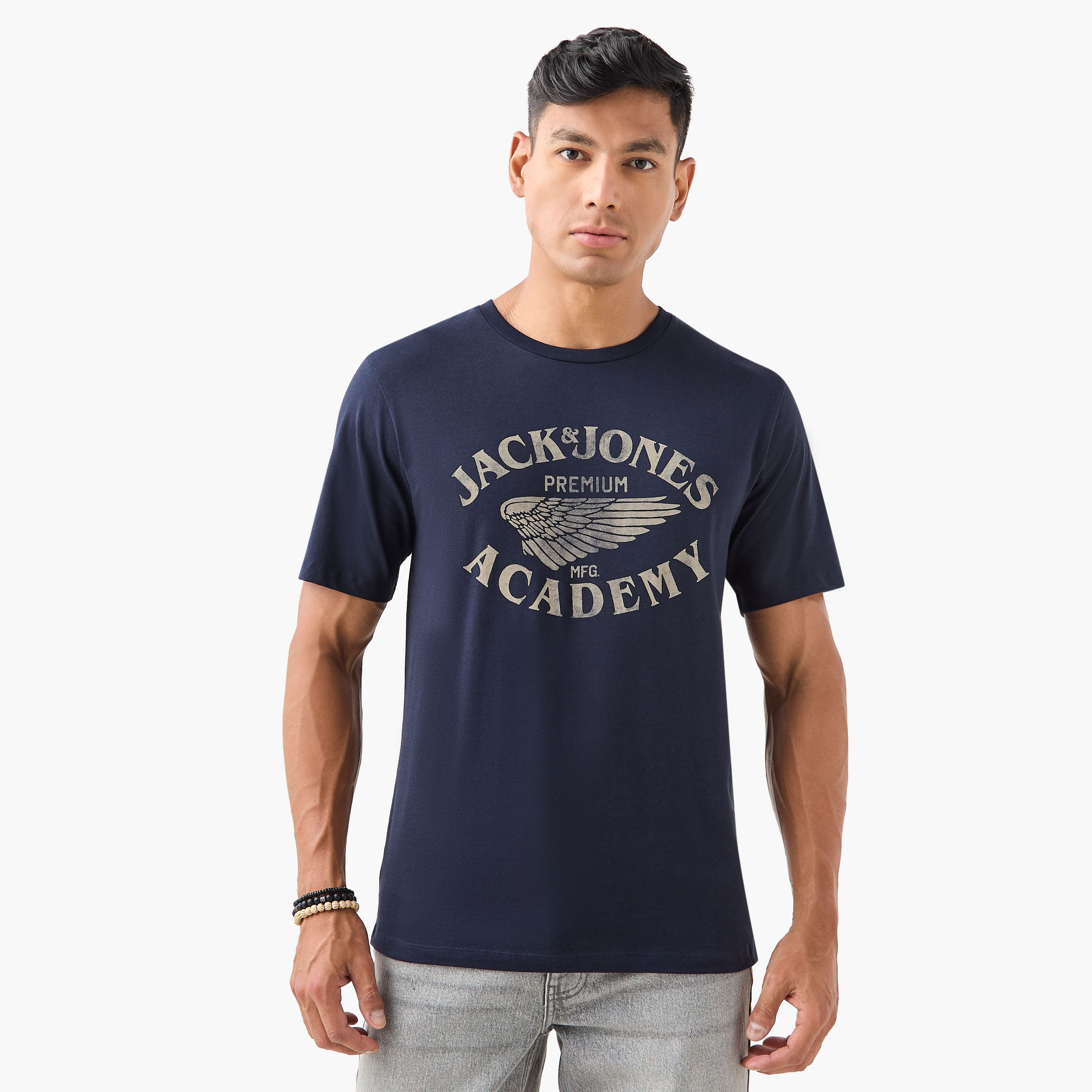 Jack & Jones Printed Crew Neck Short Sleeves Men's T-Shirt-men-clothing-tshirtsandpolos-tshirts-image-1