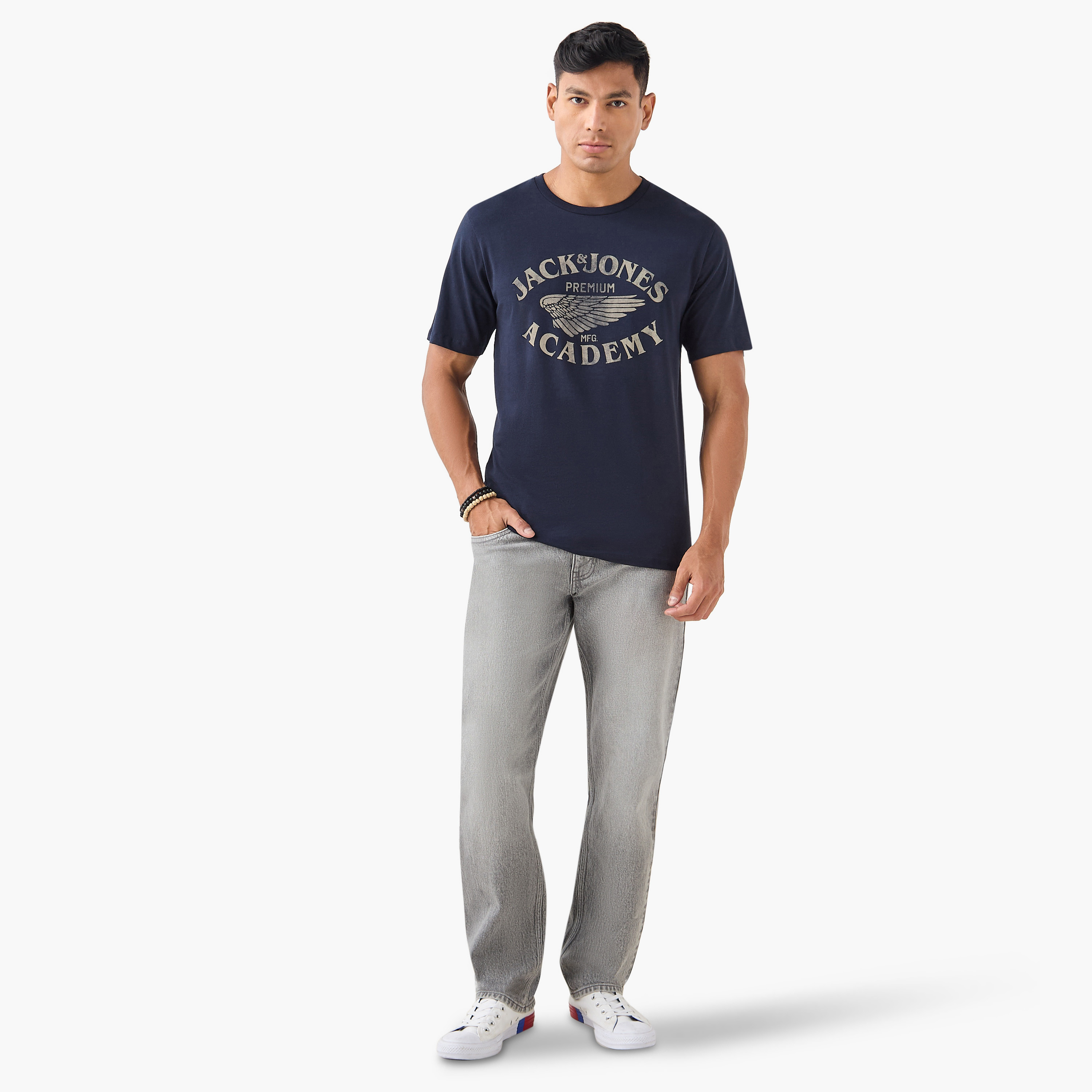 Jack & Jones Printed Crew Neck Short Sleeves Men's T-Shirt-men-clothing-tshirtsandpolos-tshirts-image-2