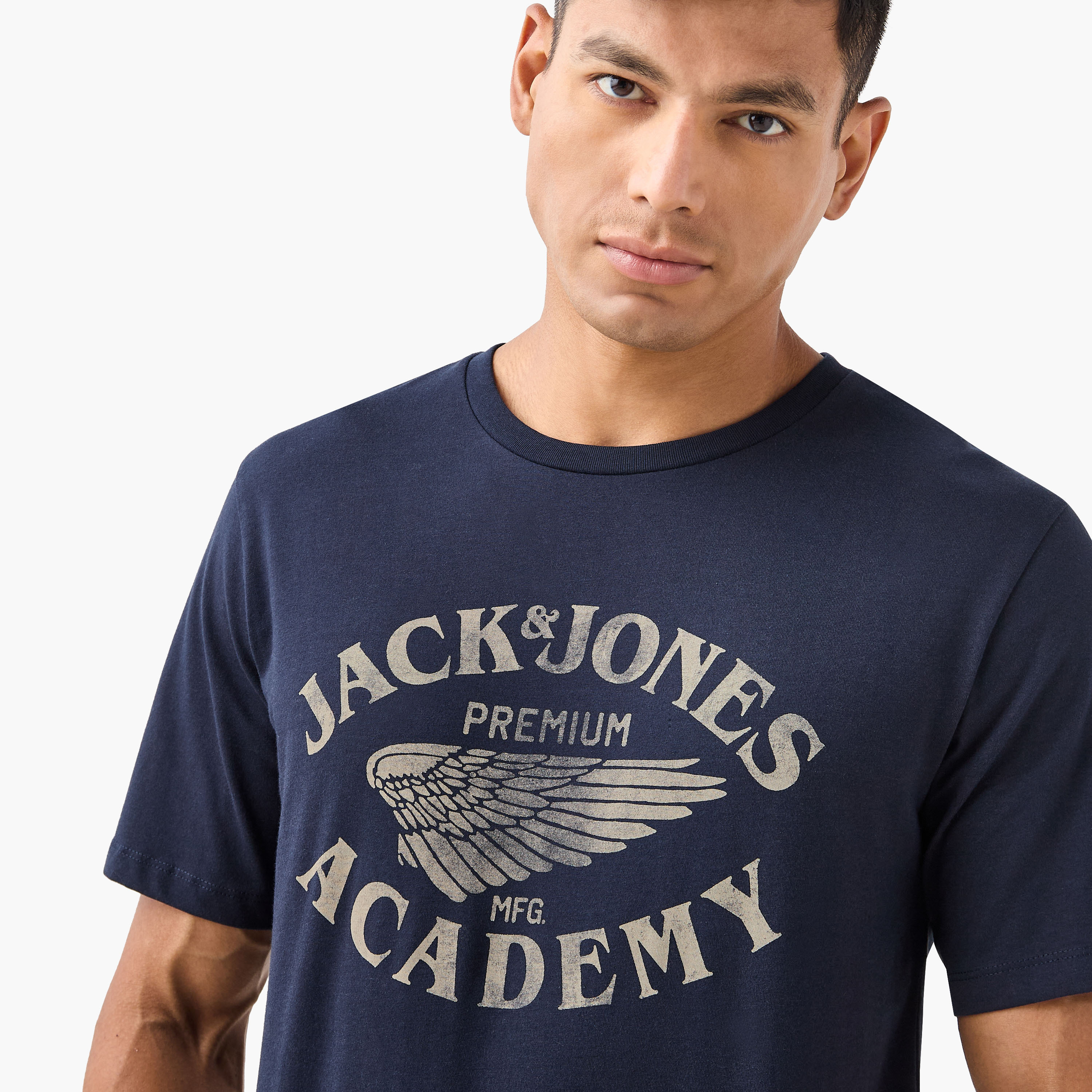 Jack & Jones Printed Crew Neck Short Sleeves Men's T-Shirt-men-clothing-tshirtsandpolos-tshirts-image-4