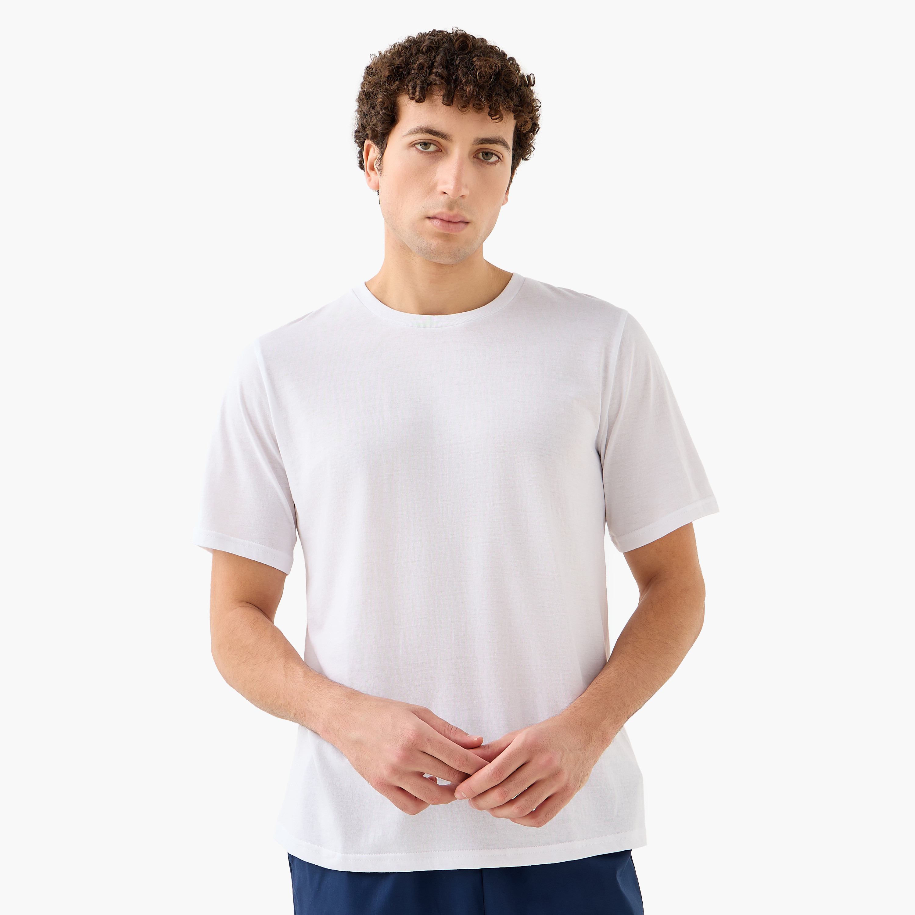 طقم تيشيرت وبيجامة سادة برقبة دائرية للرجال من جاك آند جونز-men-clothing-nightwear-sets-image-5