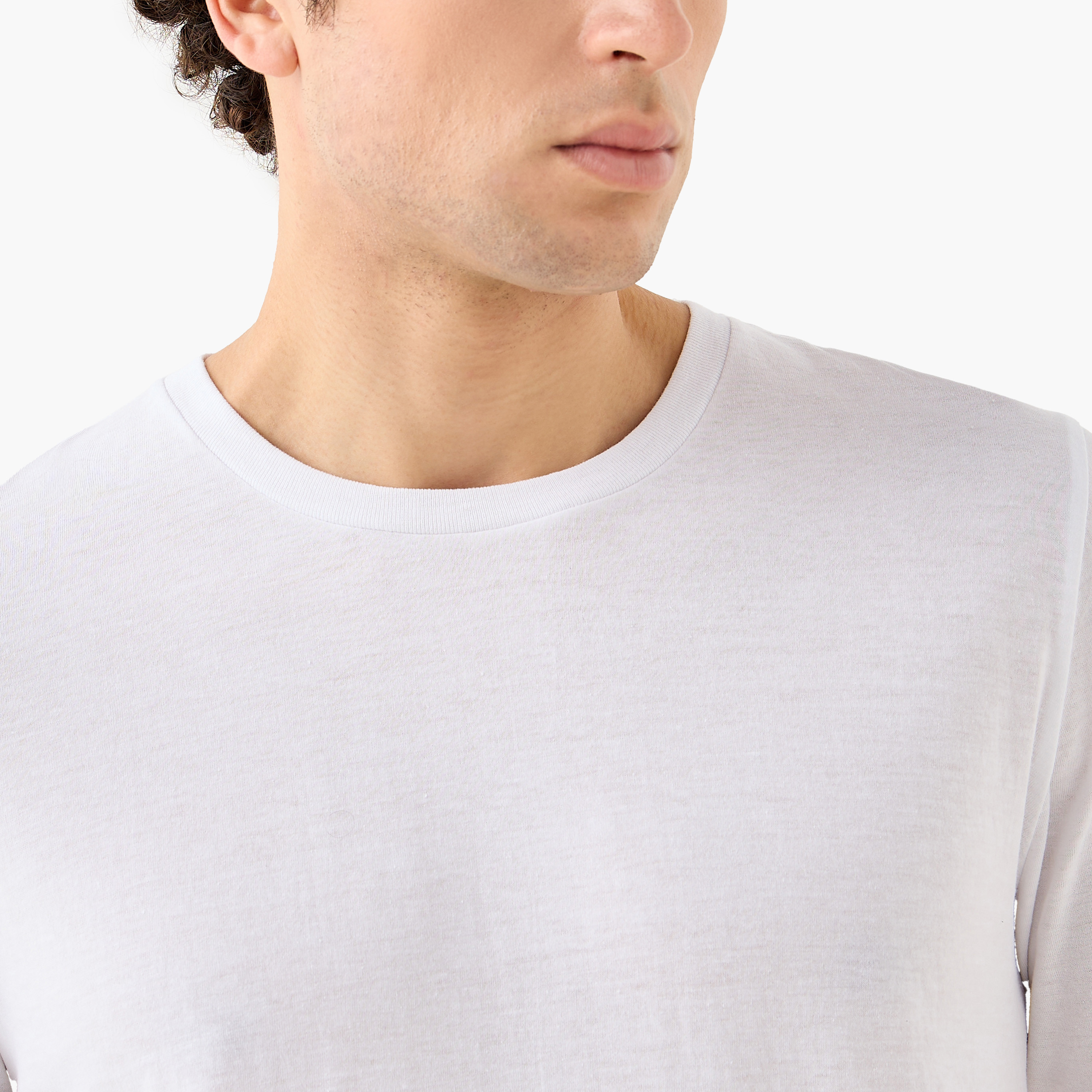 طقم تيشيرت وبيجامة سادة برقبة دائرية للرجال من جاك آند جونز-men-clothing-nightwear-sets-image-8