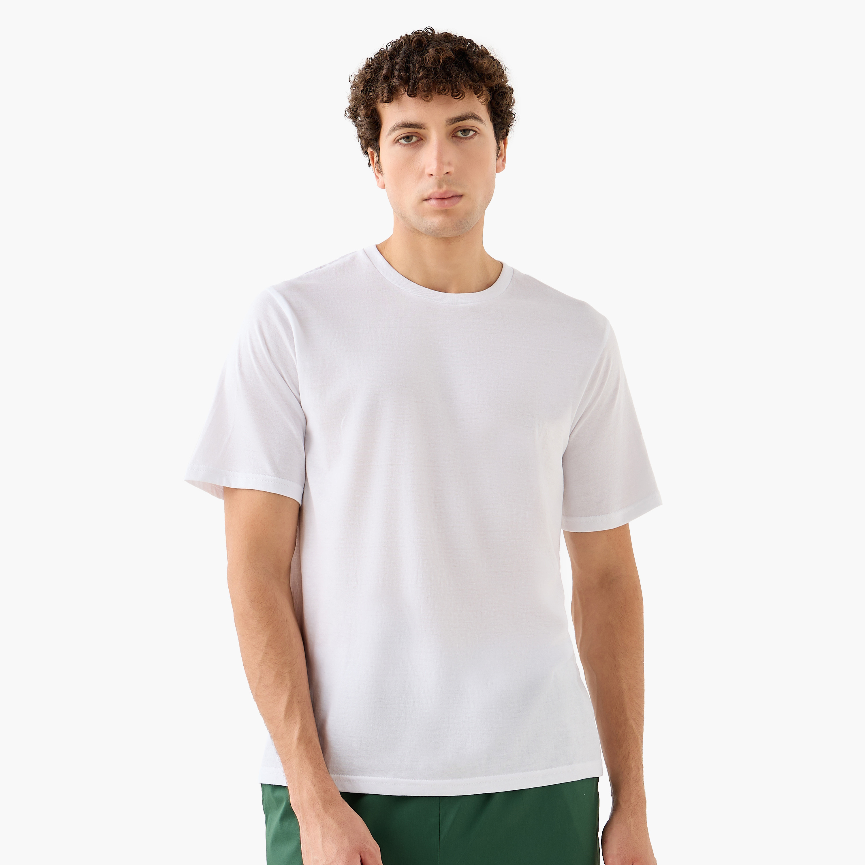 طقم تيشيرت وبيجامة سادة برقبة دائرية للرجال من جاك آند جونز-men-clothing-nightwear-sets-image-2