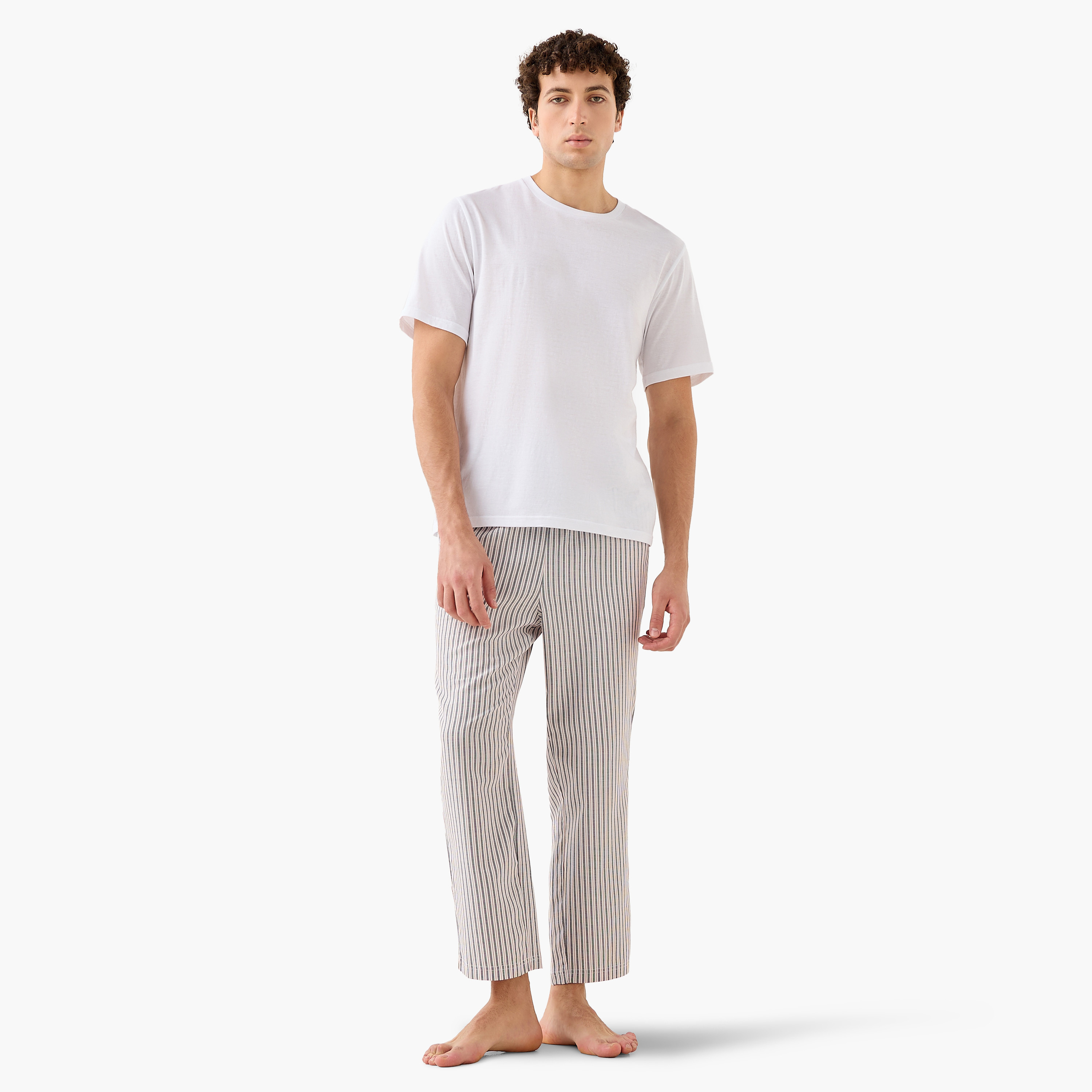 Jack & Jones Crew Neck Men's T-Shirt & Pyjama Set-men-clothing-nightwear-sets-image-1