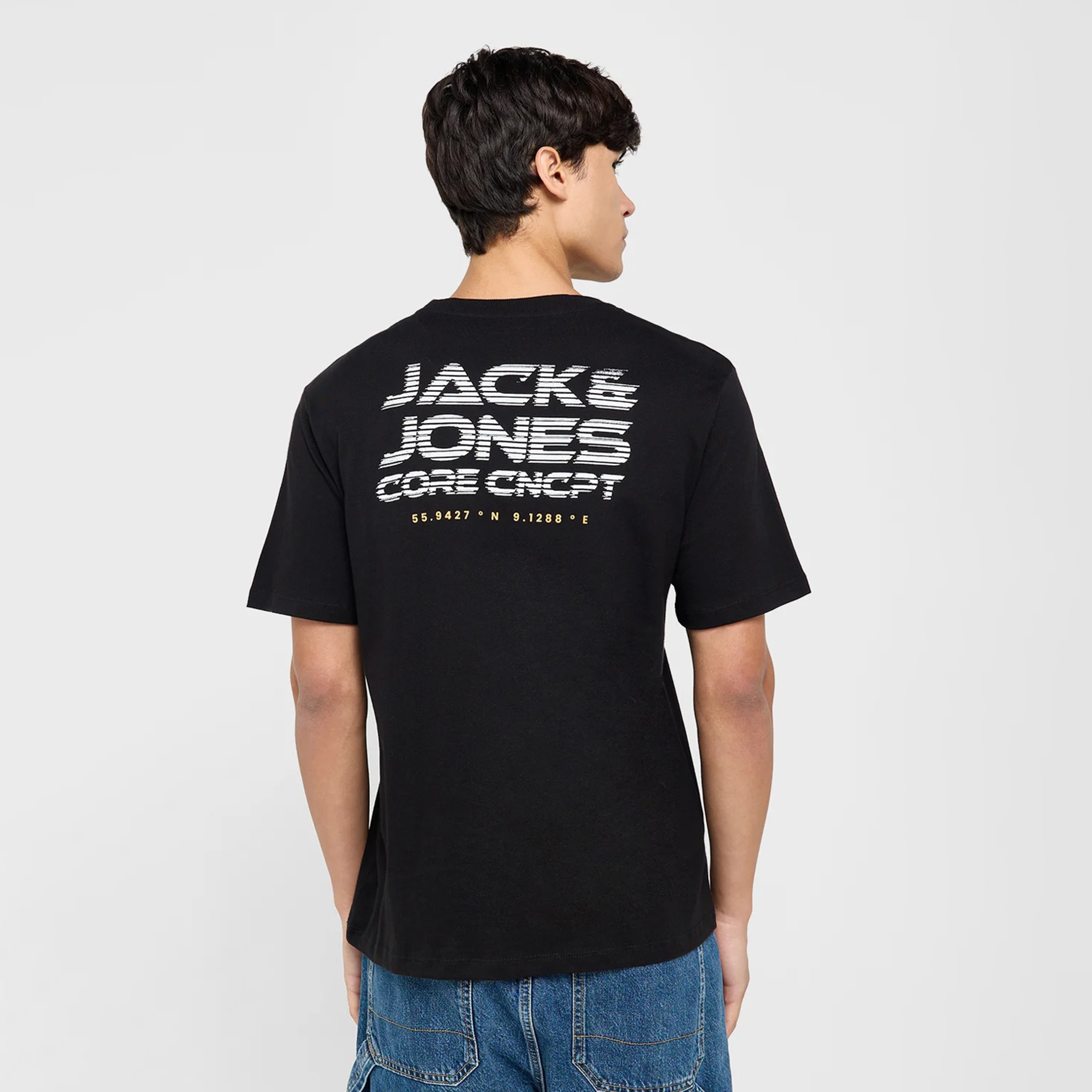 تي شيرت رجالي بأكمام قصيرة ورقبة دائرية وطبعة خطية من جاك اند جونز-men-clothing-tshirtsandpolos-tshirts-image-13
