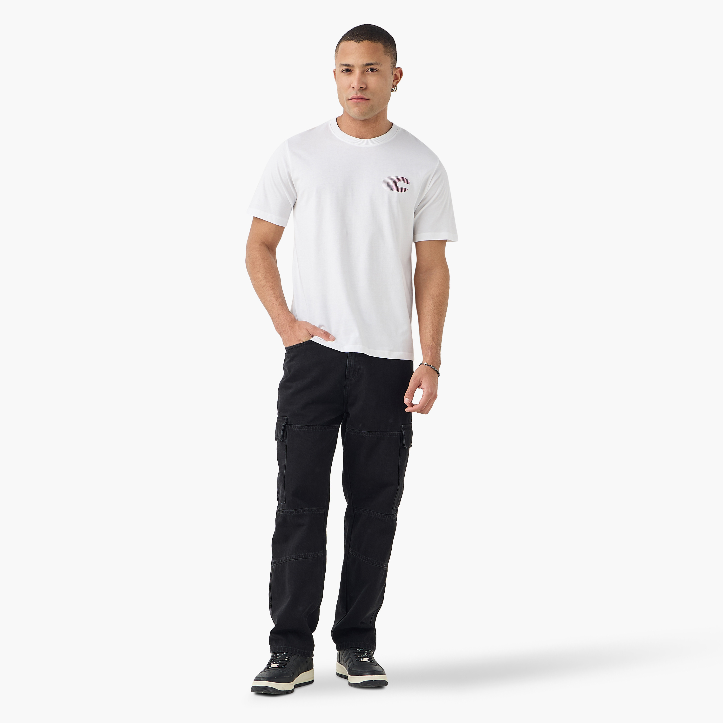 Jack & Jones Typography Print Crew Neck Short Sleeves Men's T-Shirt-men-clothing-tshirtsandpolos-tshirts-image-2